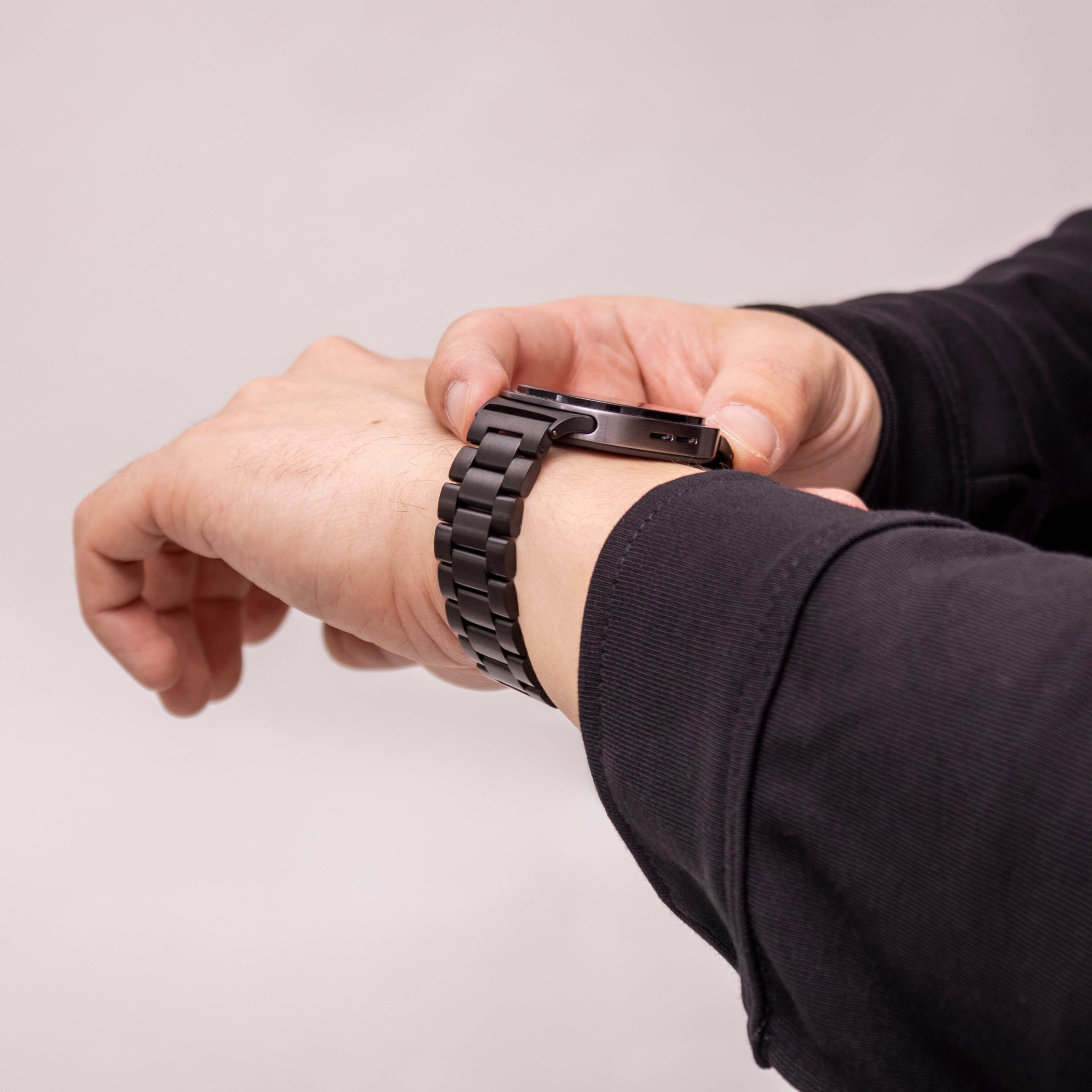 Bandz Samsung Galaxy Watch 8 - 40mm Stahlarmband 'Classic' (Schwarz)