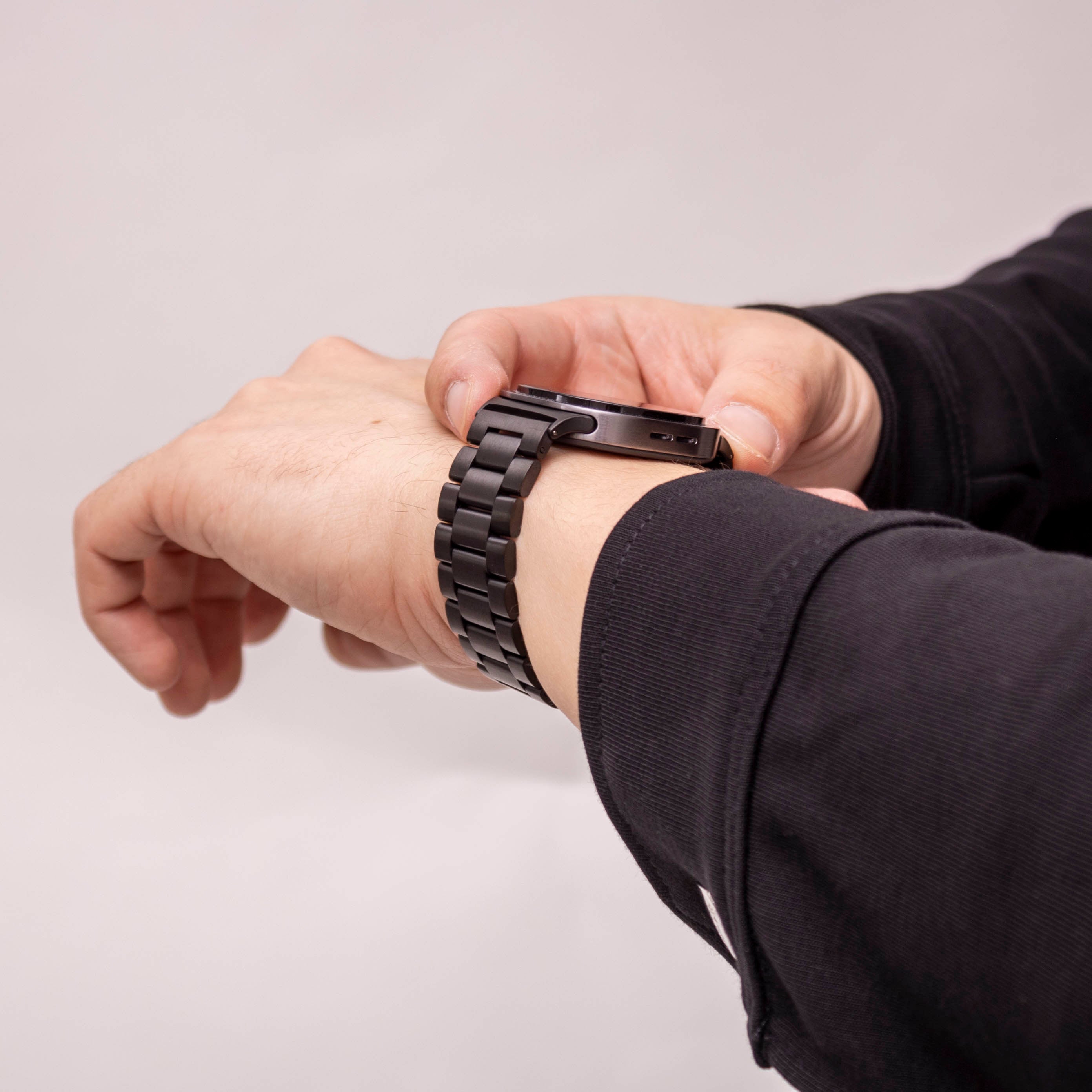 Bandz Samsung Galaxy Watch 8 - 44mm Stahlarmband 'Classic' (Schwarz)