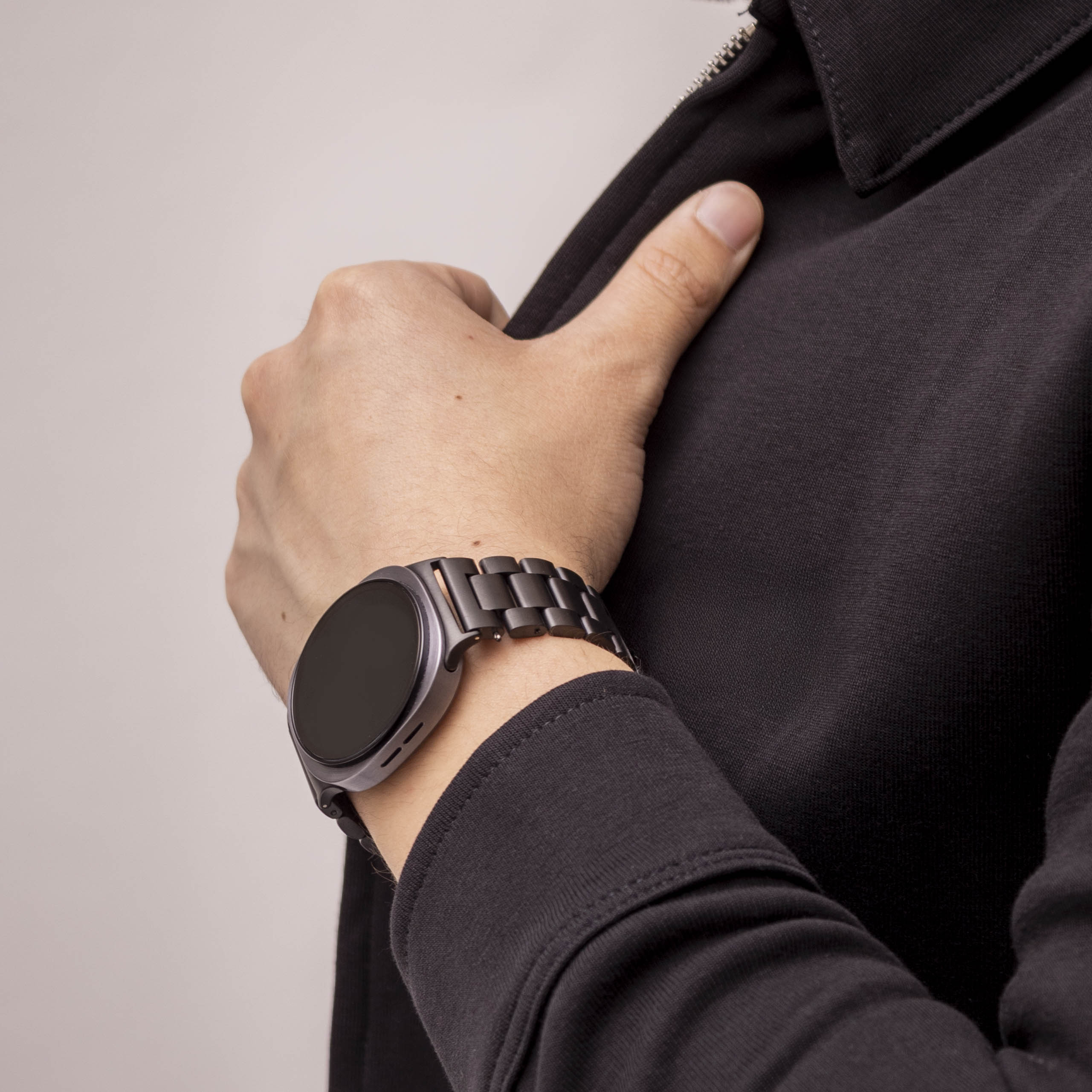 Bandz Samsung Galaxy Watch 8 - 44mm Stahlarmband 'Classic' (Schwarz)