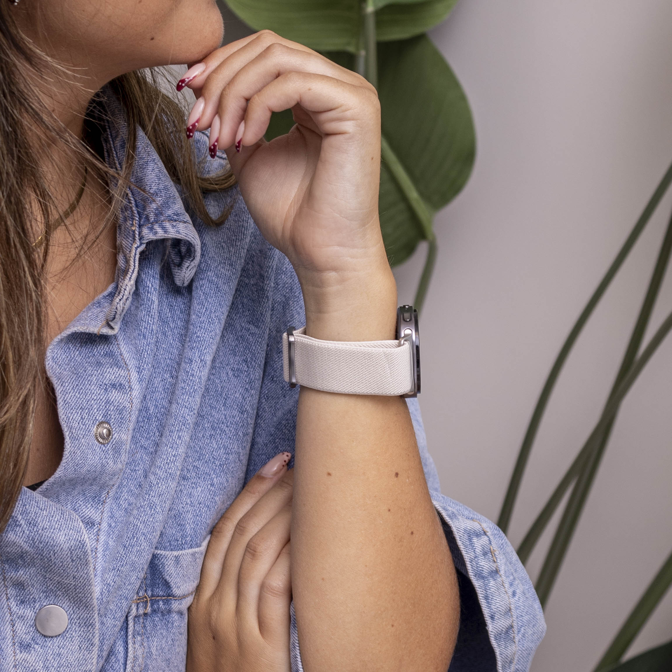 Samsung Galaxy Watch 8 Classic Elastic Strap (Starlight)