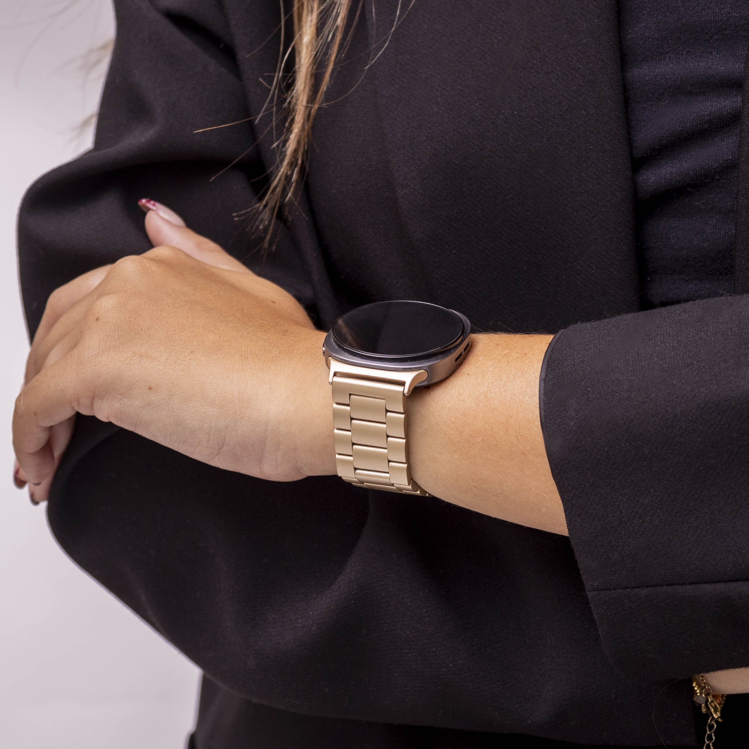 Bandz Samsung Galaxy Watch 8 - 40mm Steel Strap 'Classic' (Retro Gold)