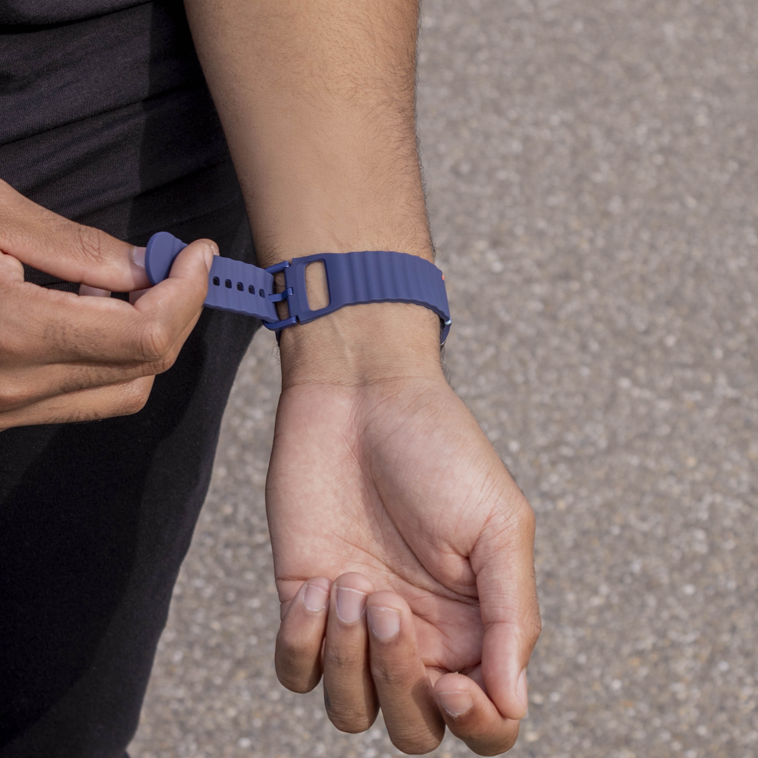 Samsung Galaxy Watch 8 Classic Wave Silicone Strap (Dark Blue)