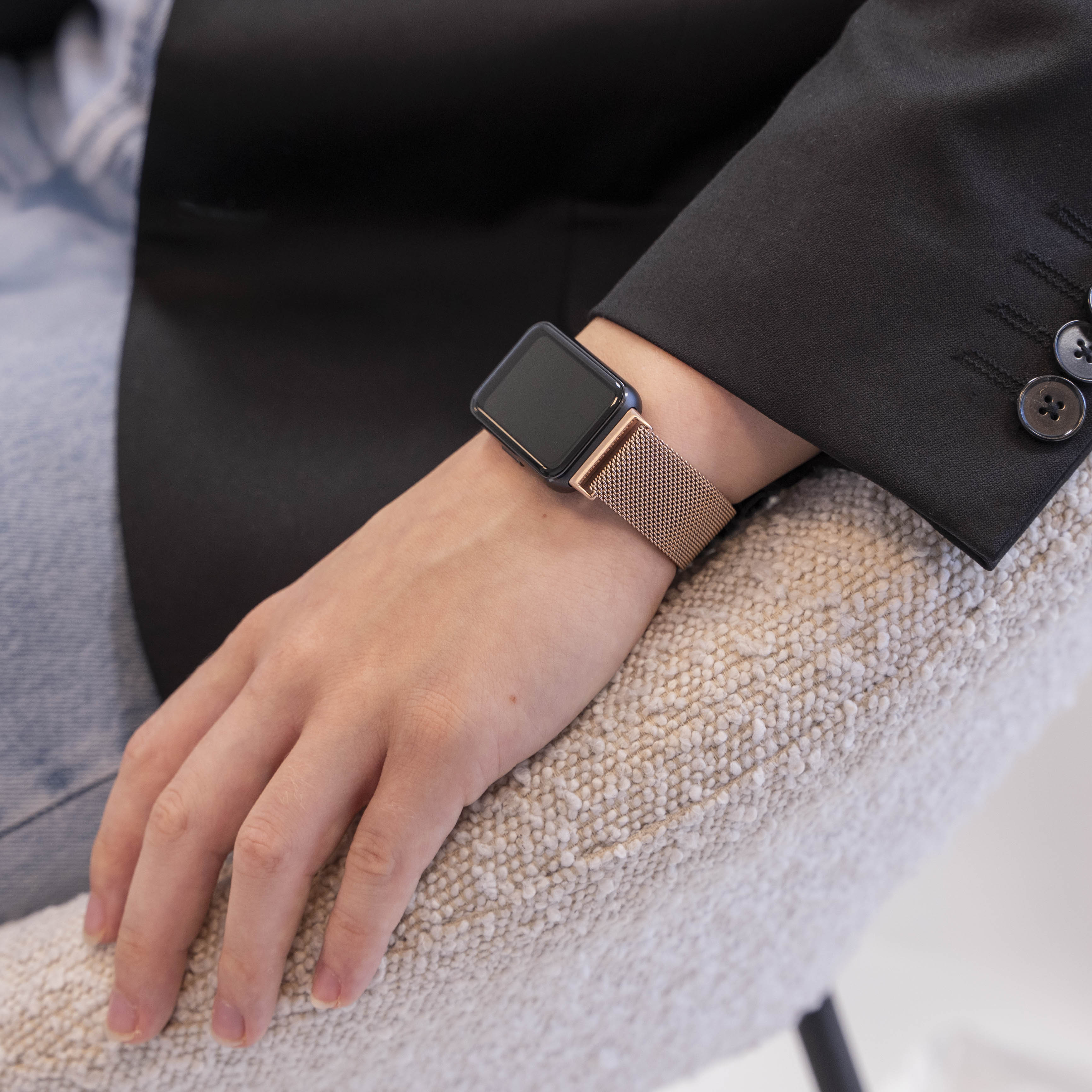 Samsung Galaxy Fit 3 Milanese Strap (Rose Gold)