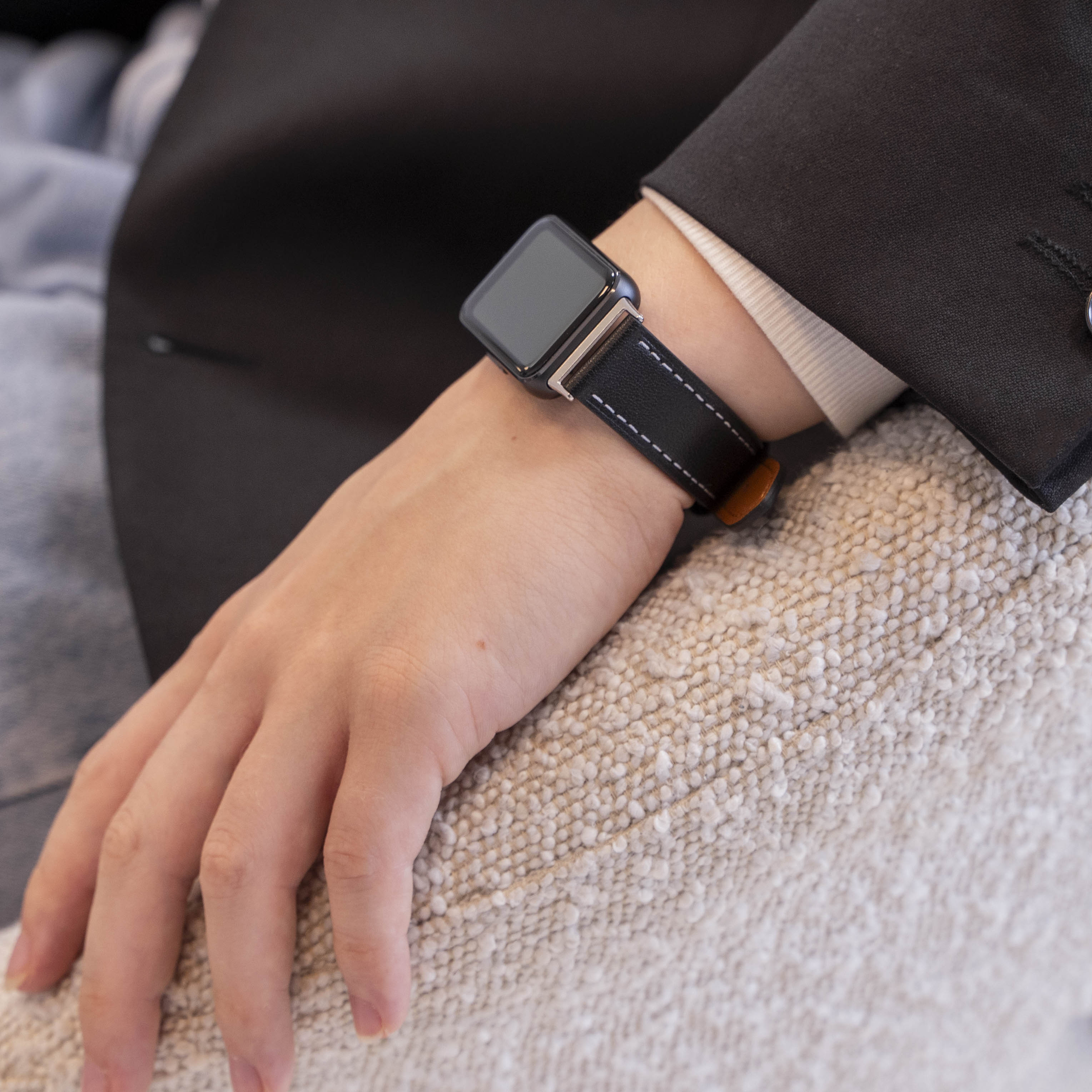 Samsung Galaxy Fit 3 Leather Strap (Black)