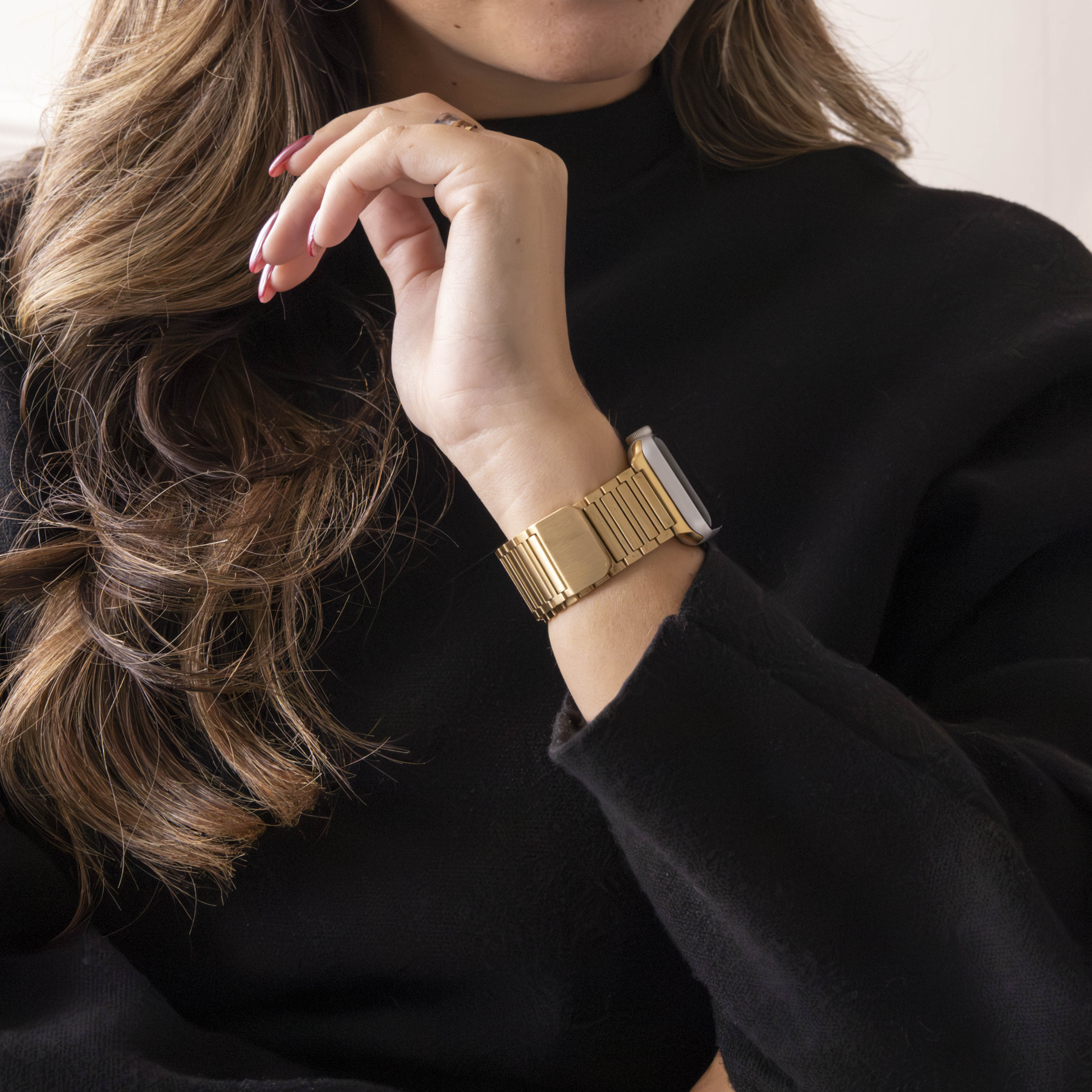 Bandz Apple Watch magnetisches Stahlarmband 'Deluxe' (Gold)