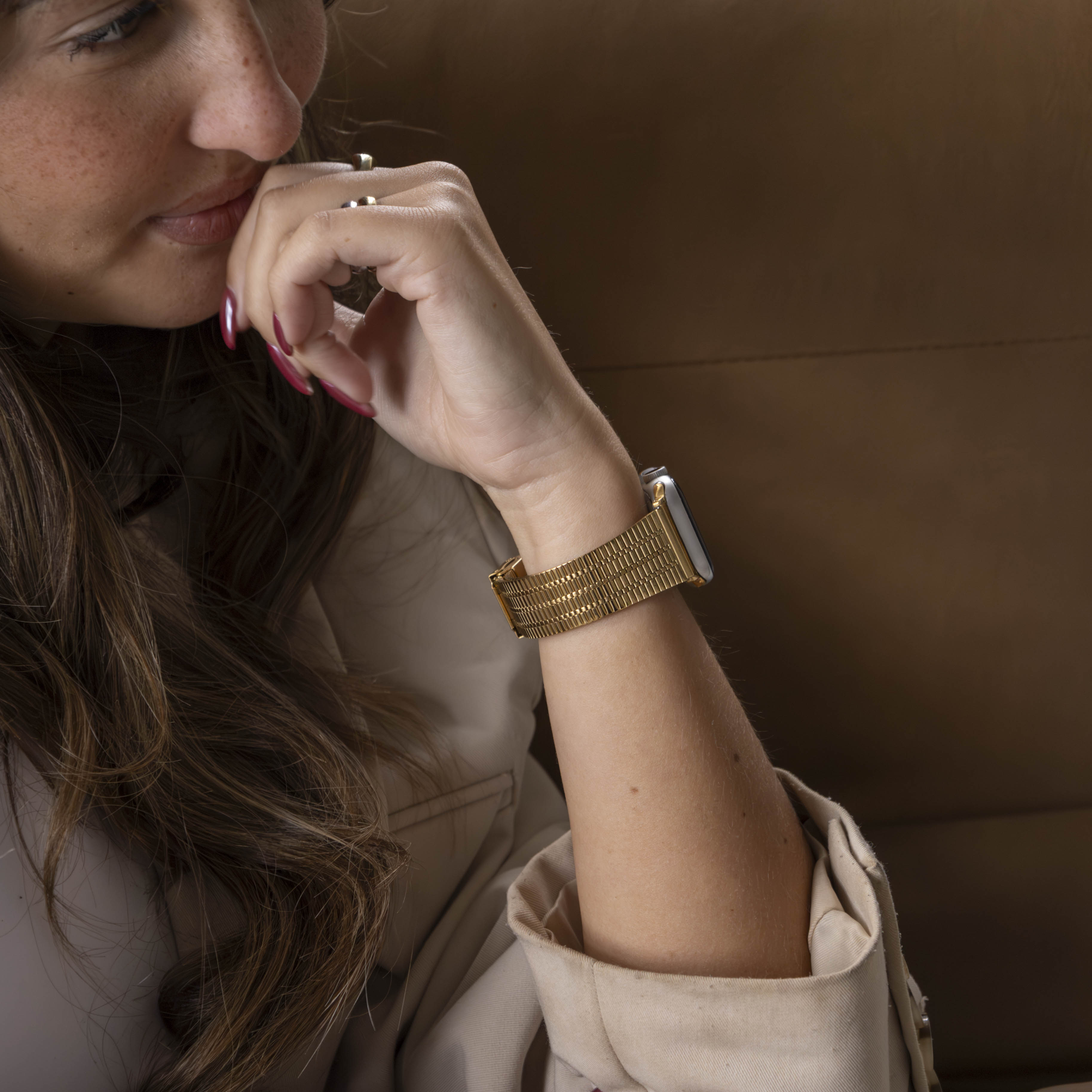 Apple Watch Ultra Edelstahl-Armband (Gold)