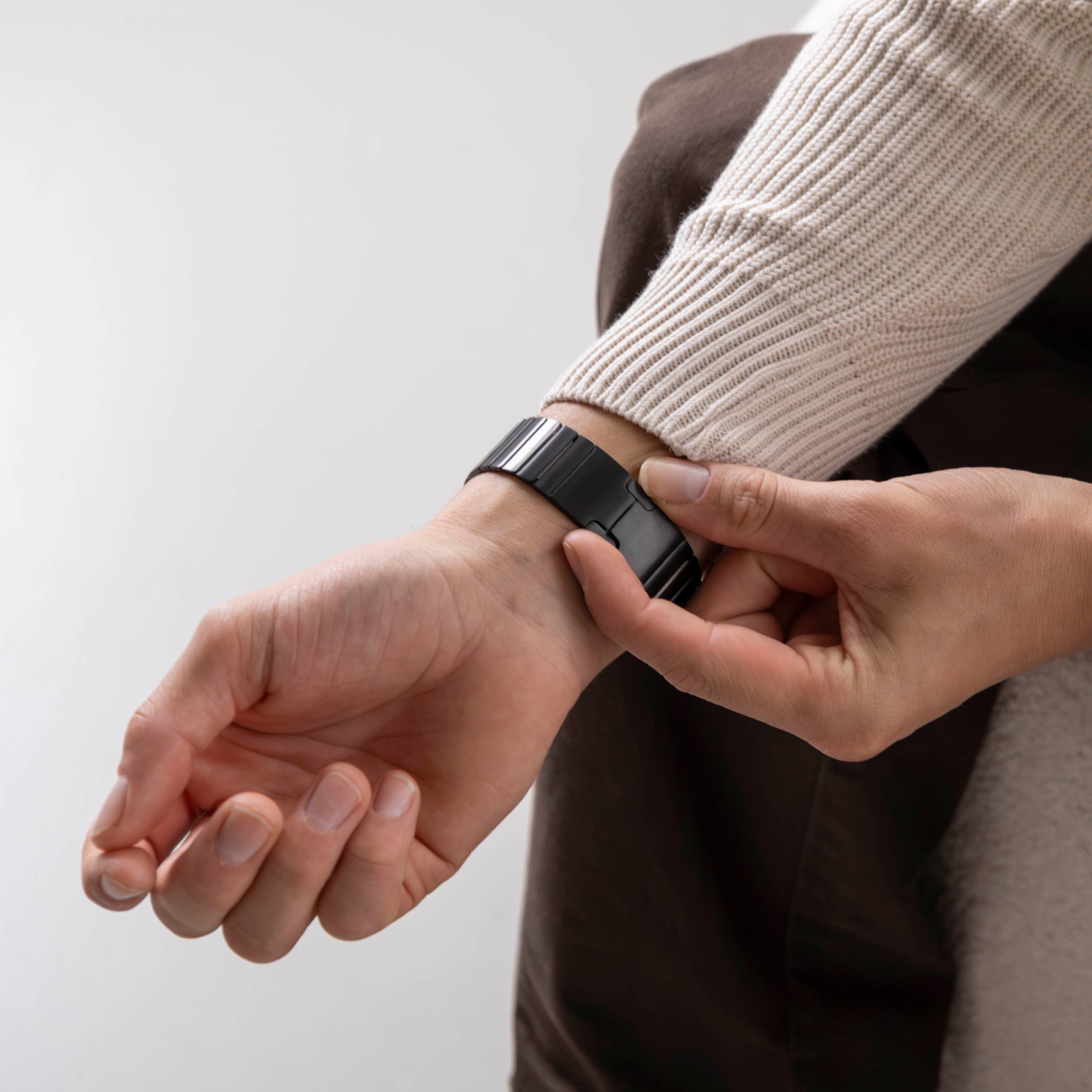 Apple Watch Metallarmband (Schwarz)