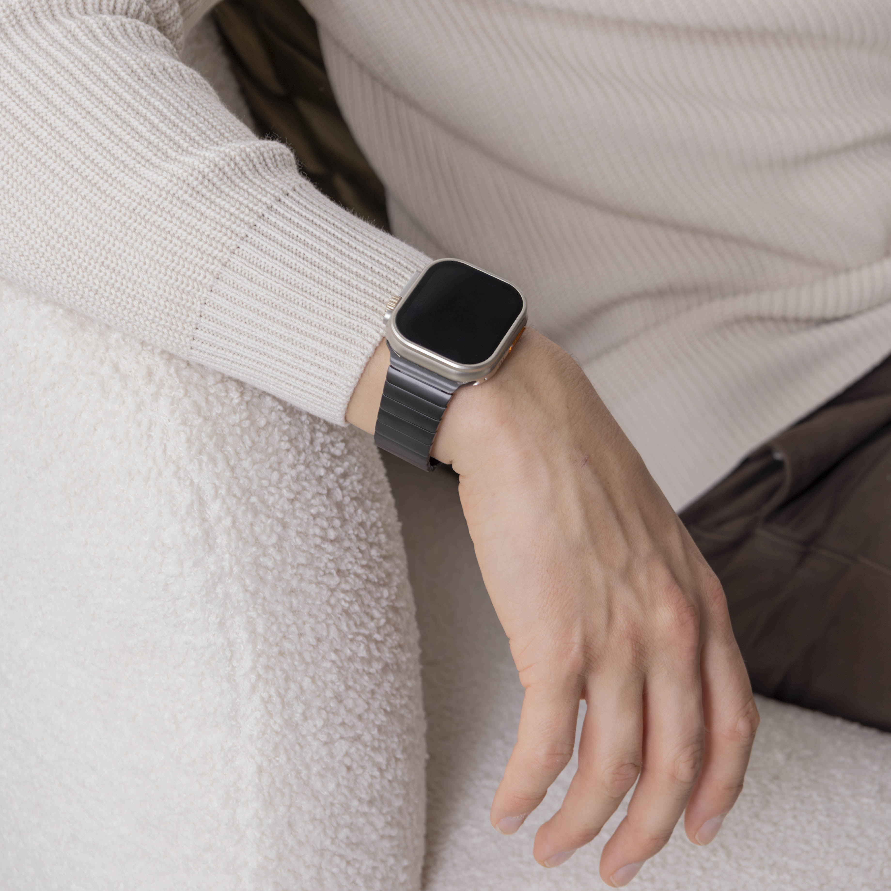 Apple Watch Metallarmband (Schwarz)