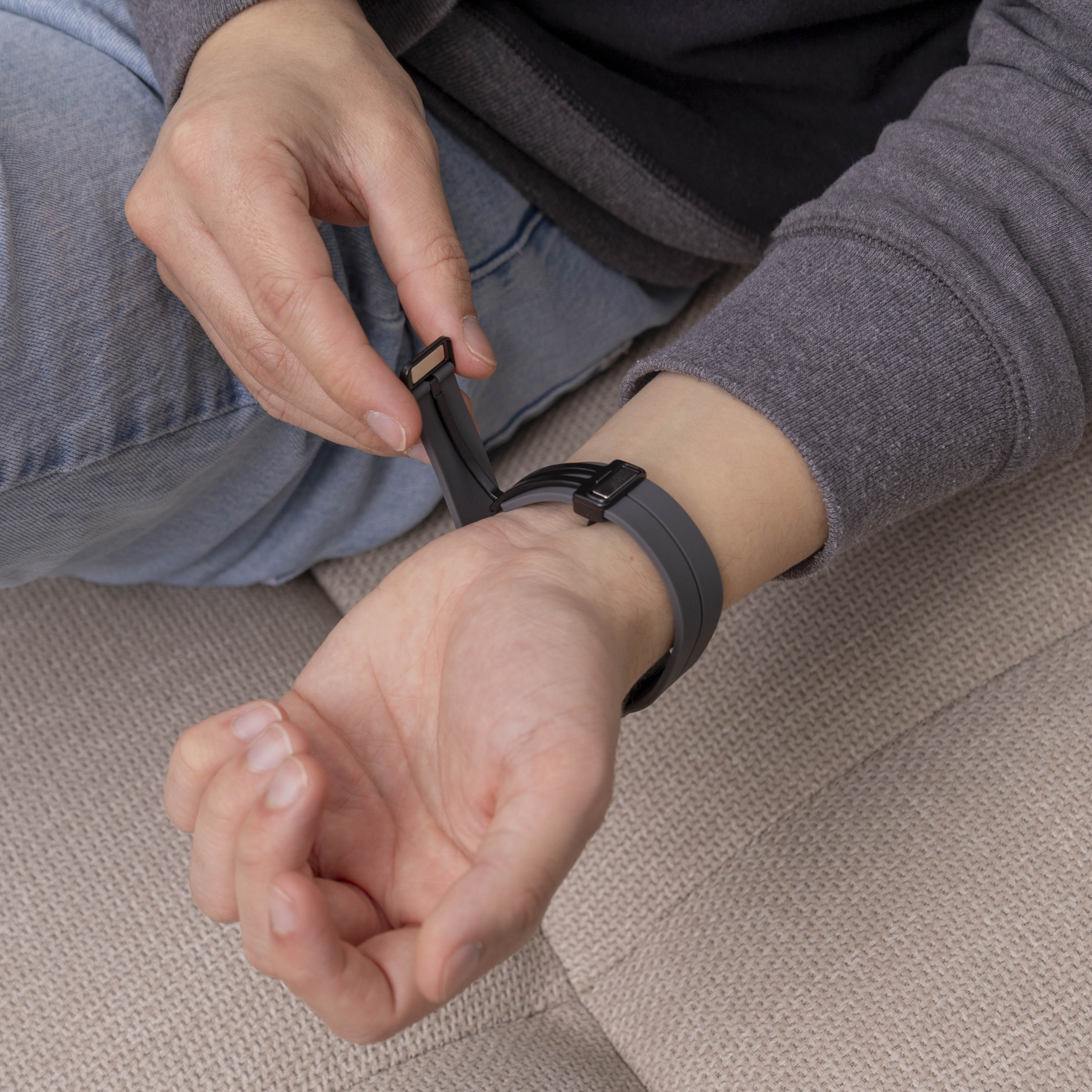 Samsung Galaxy Fit 3 D-Schnalle Silikonarmband (Dunkelgrau)