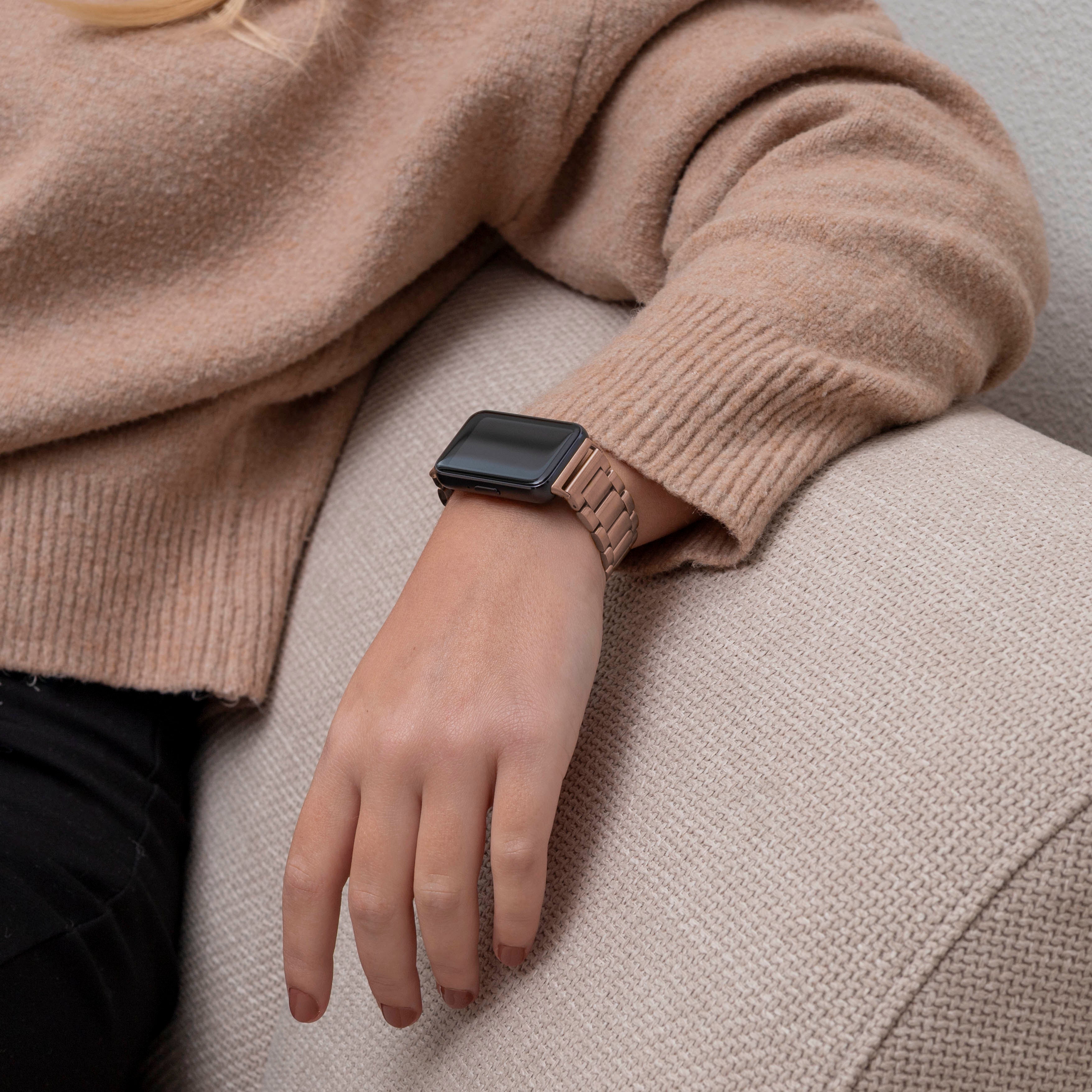 Samsung Galaxy Fit 3 Steel Strap (Rose Gold)