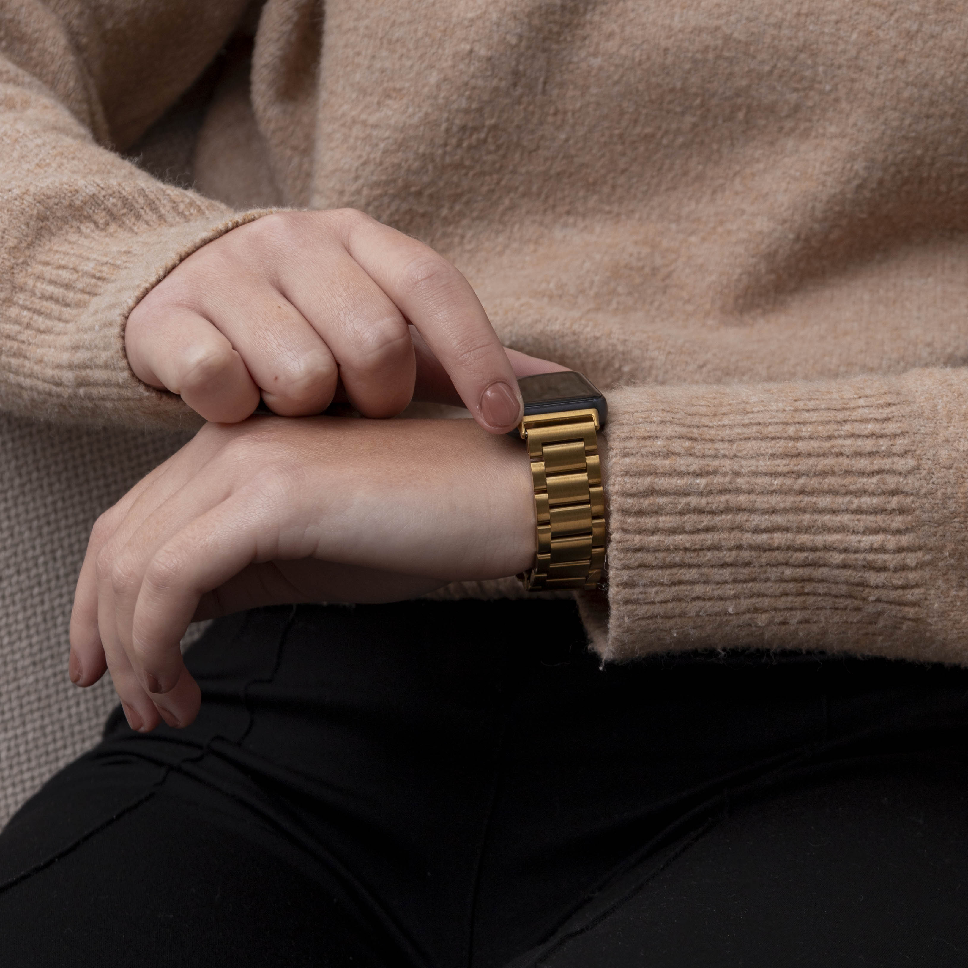 Samsung Galaxy Fit 3 Steel Strap (Gold)