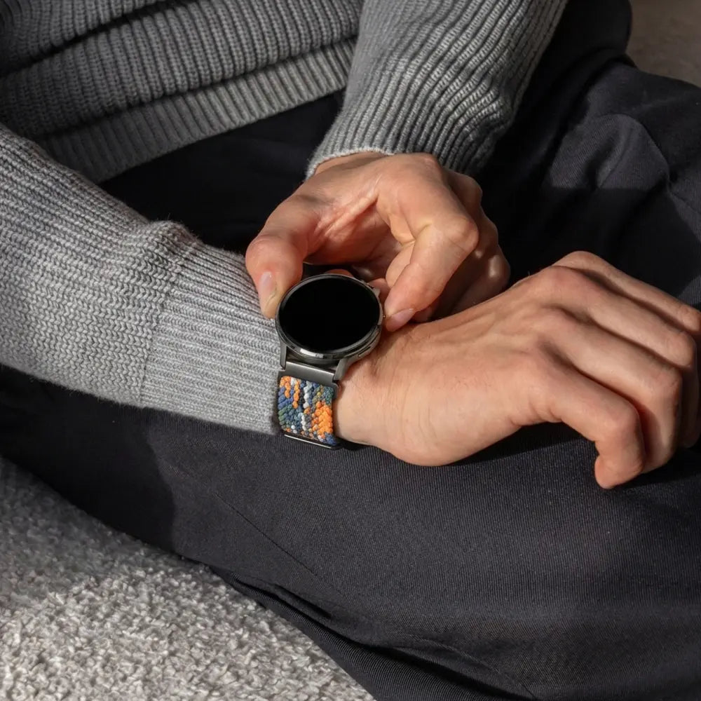 Bandz Garmin Vivoactive 4s Braided Strap 'Parachute' (Multicolour)