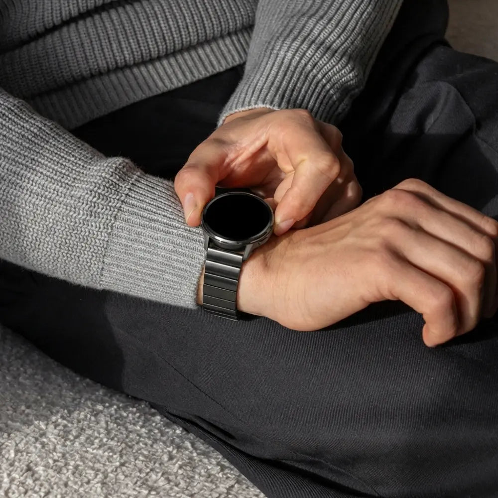 Bandz Garmin Venu SQ Steel Strap 'One Bead' (Black)