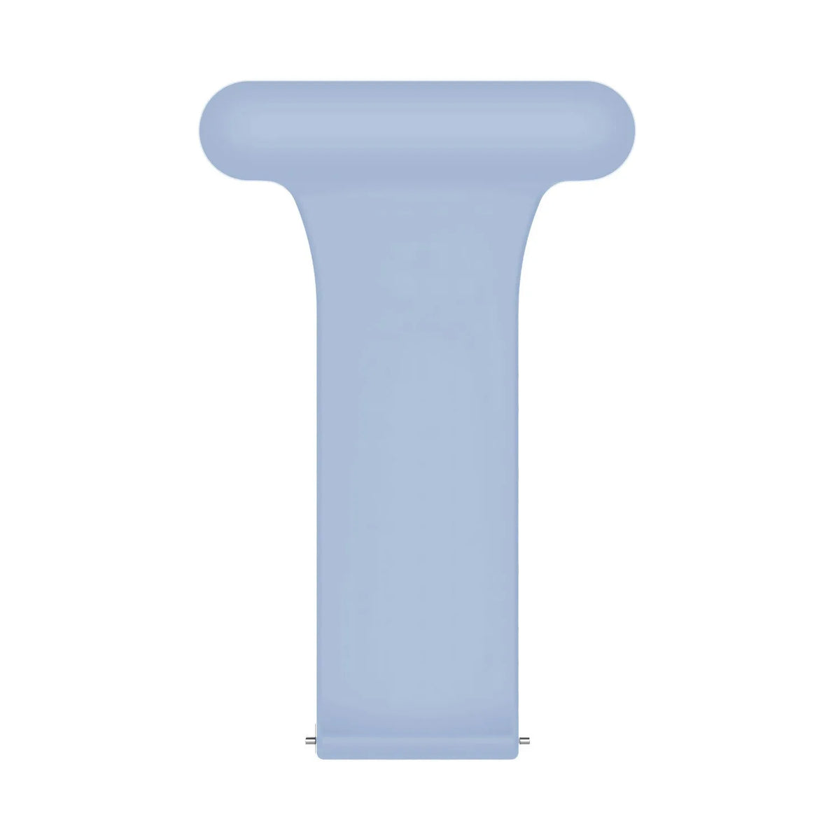 Silicone Nurse Fob, light blue, laid flat, separate parts, direct top view