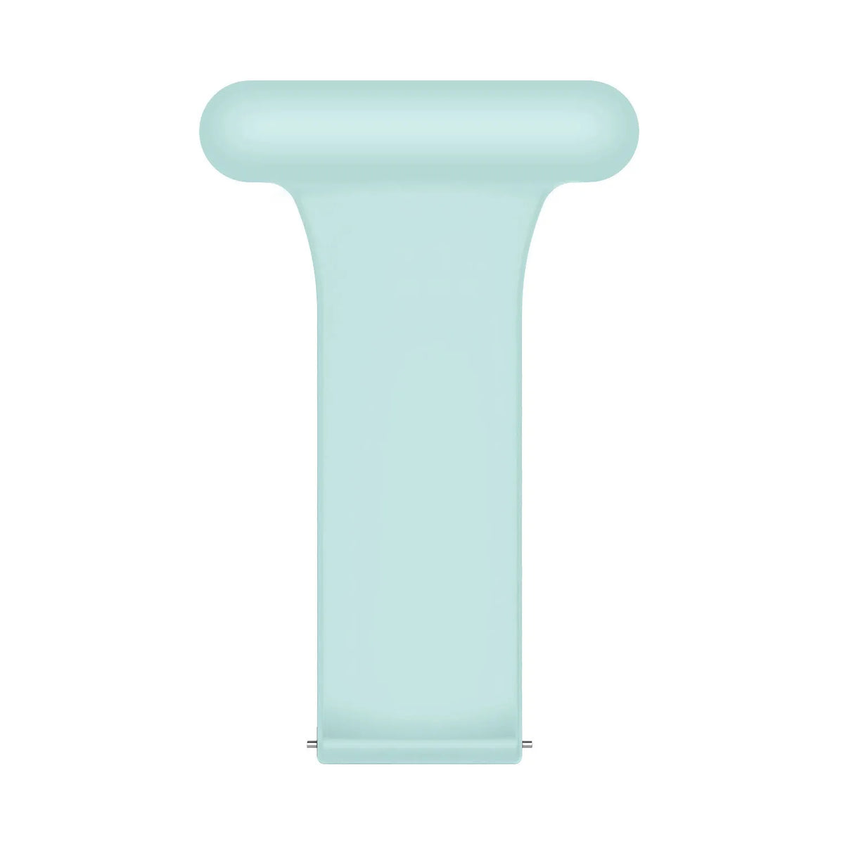 Silicone Nurse Fob, light green, laid flat, separate parts, direct top view