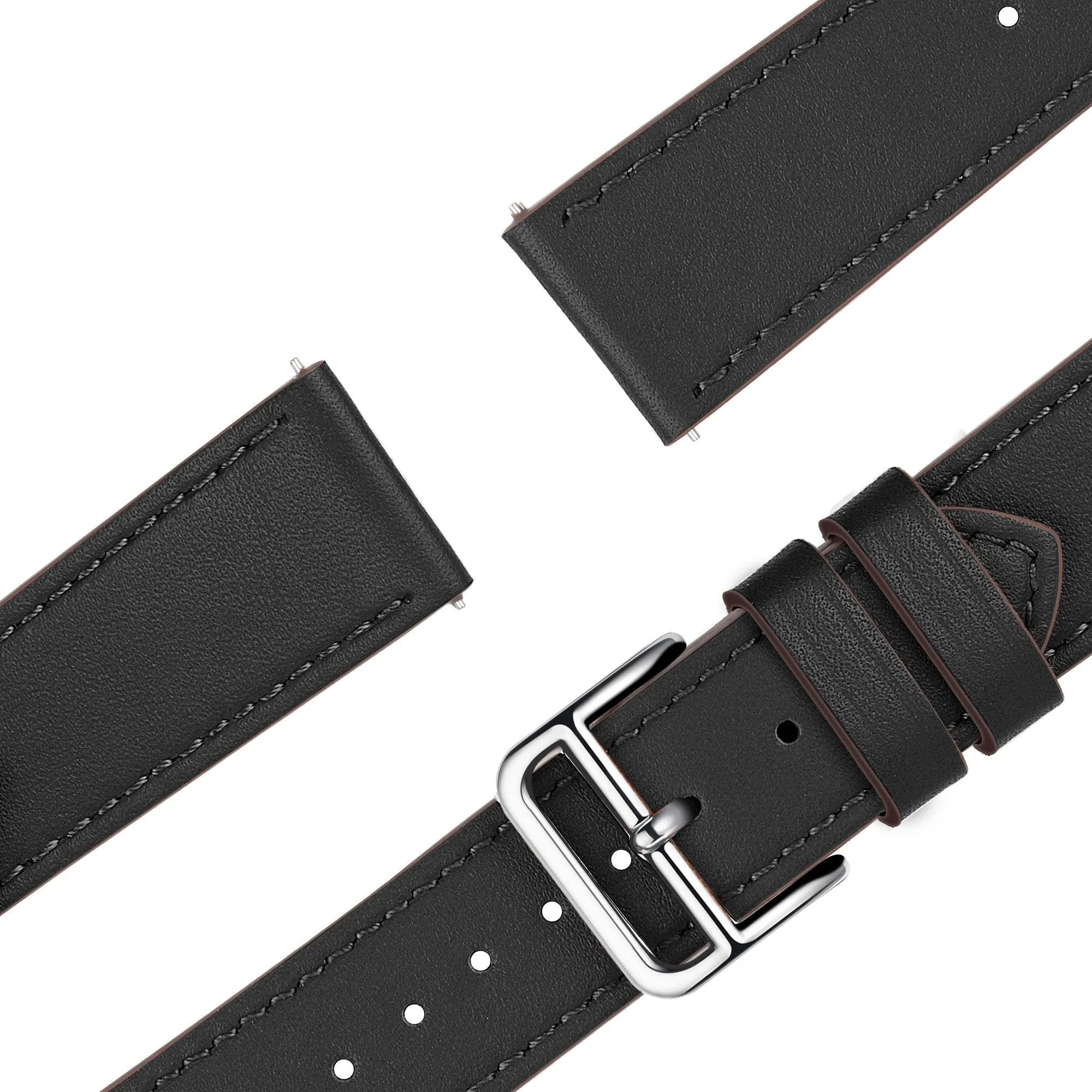 Bandz Amazfit Cheetah (Pro) Lederarmband 'Deluxe' (Schwarz)