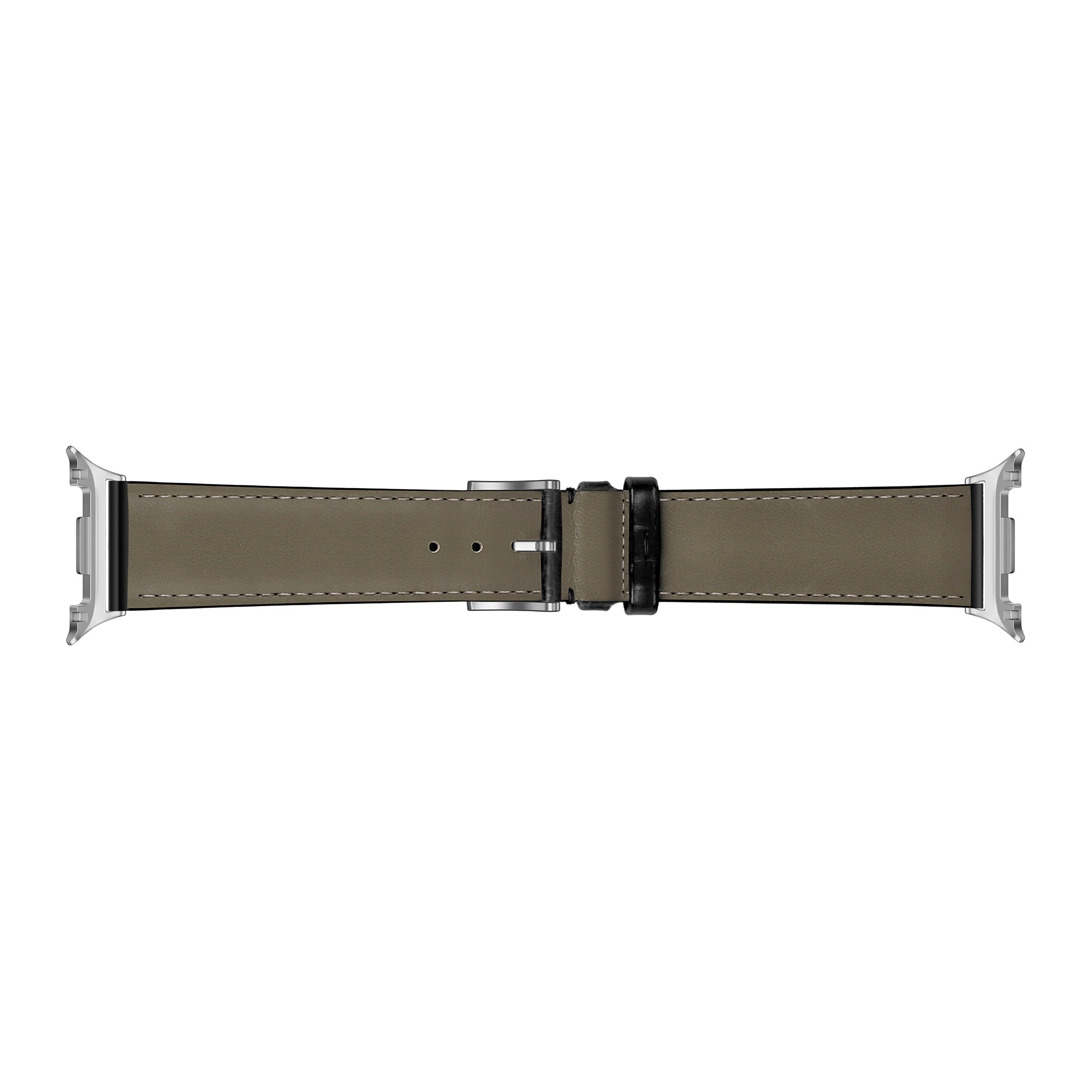 Samsung Galaxy Watch 8 - 44mm Leather Crocodile Strap (Black)