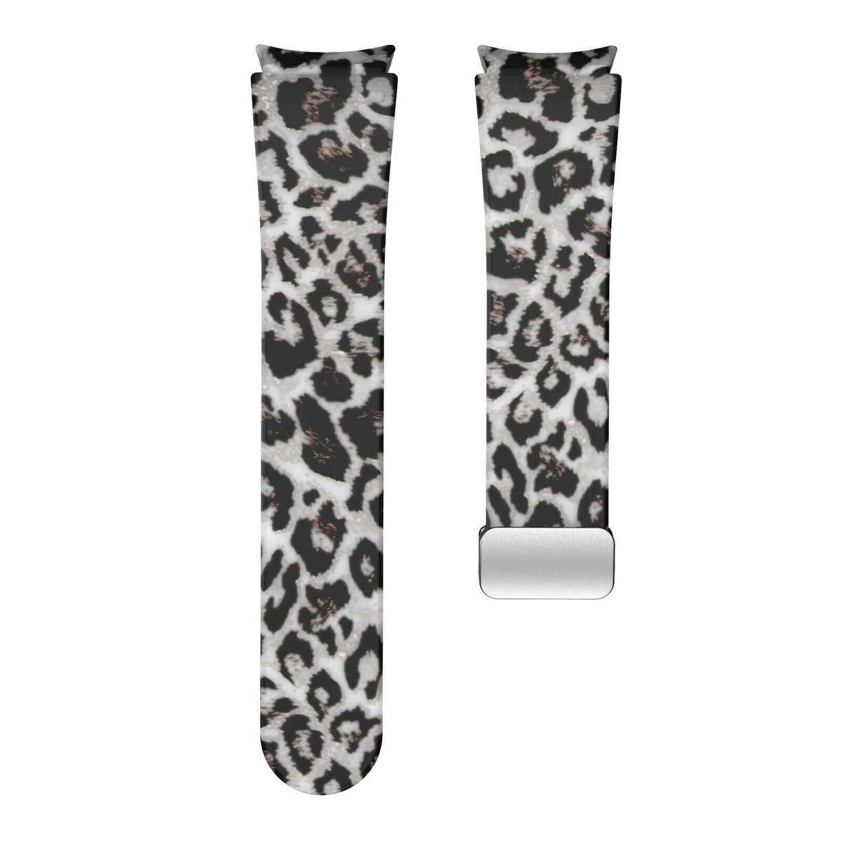 Silicone Magnetic Patterned Strap, laid flat, separate parts, direct top view