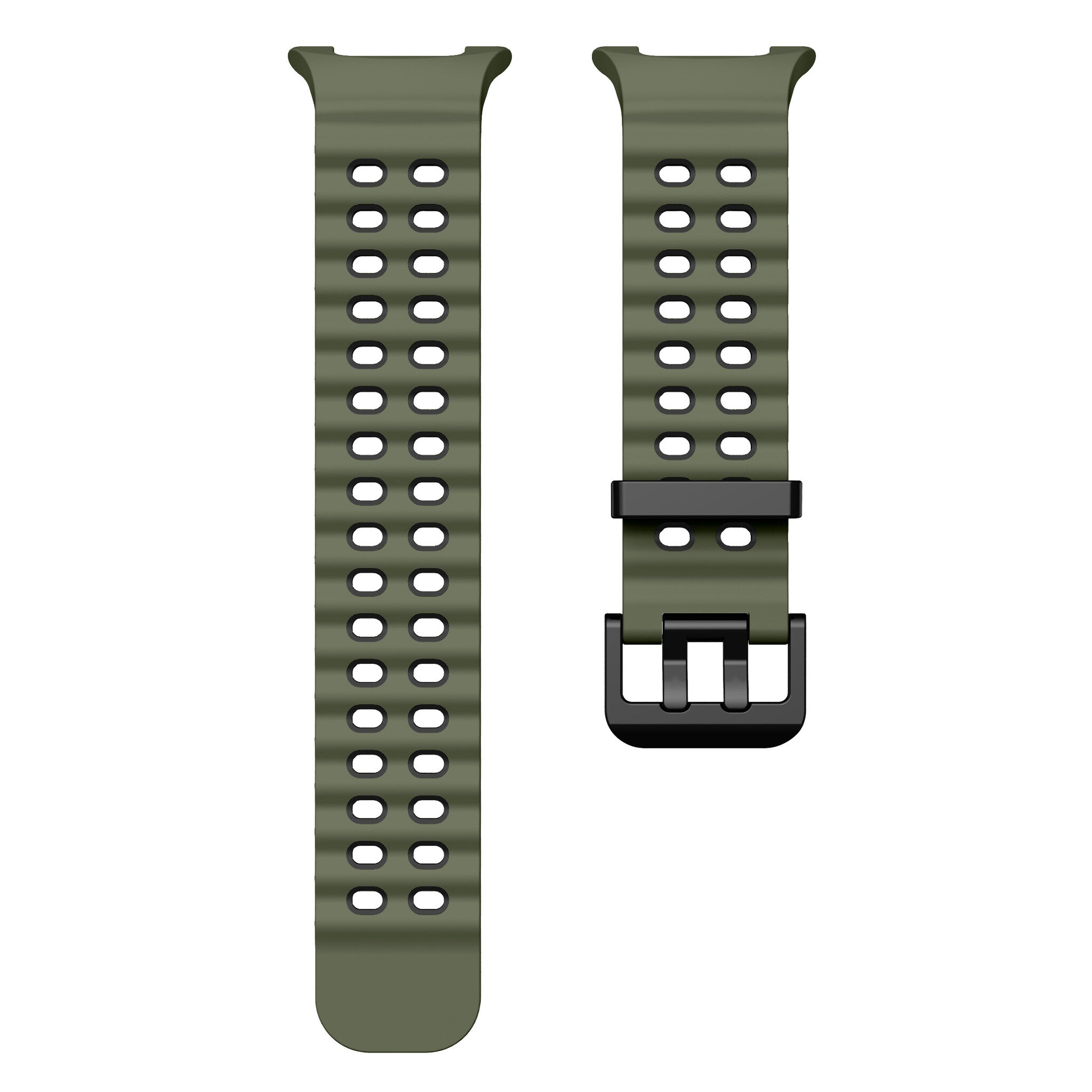 Samsung Galaxy Watch 9 - 44mm Ocean Armband (Olivgrün/Schwarz)