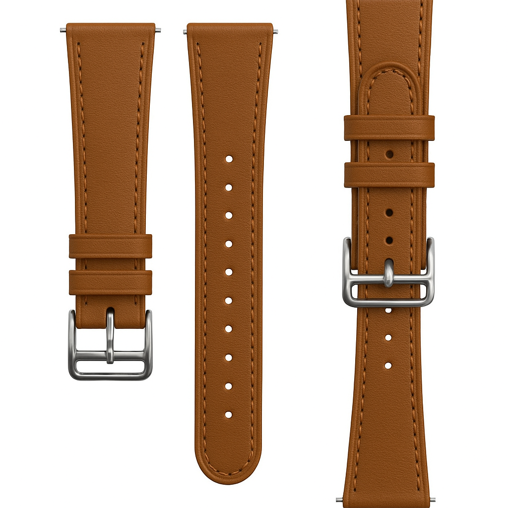 Watch Strap Modern Leather 20mm - Quick Release (Brown)