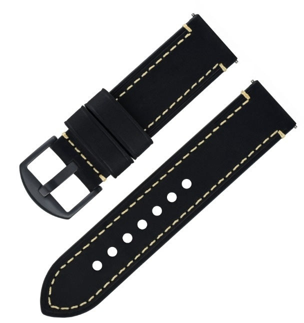Withings ScanWatch Light echtes Lederarmband (Schwarz)