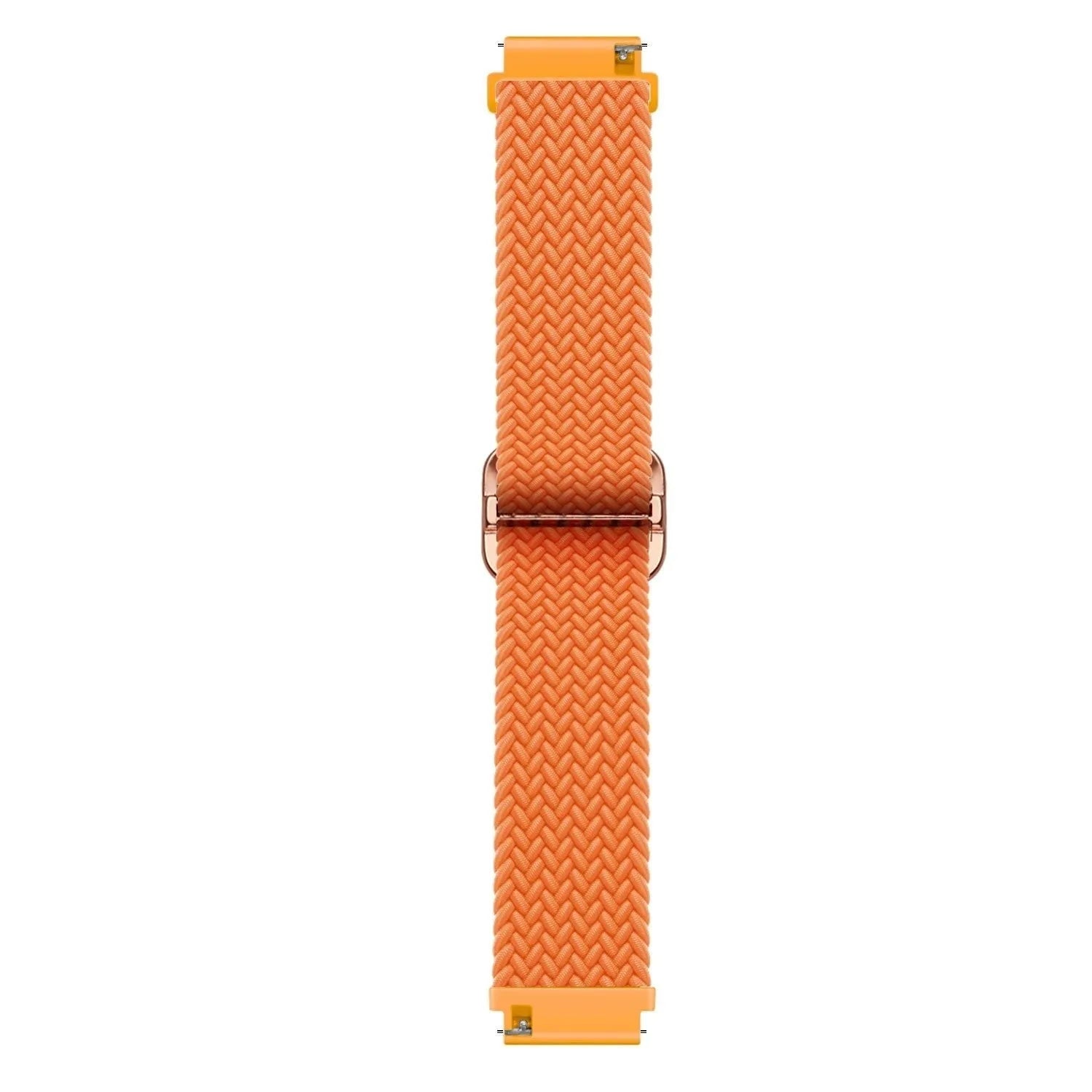 Nylon Adjustable Braided Strap, orange, laid flat, joined, direct top view