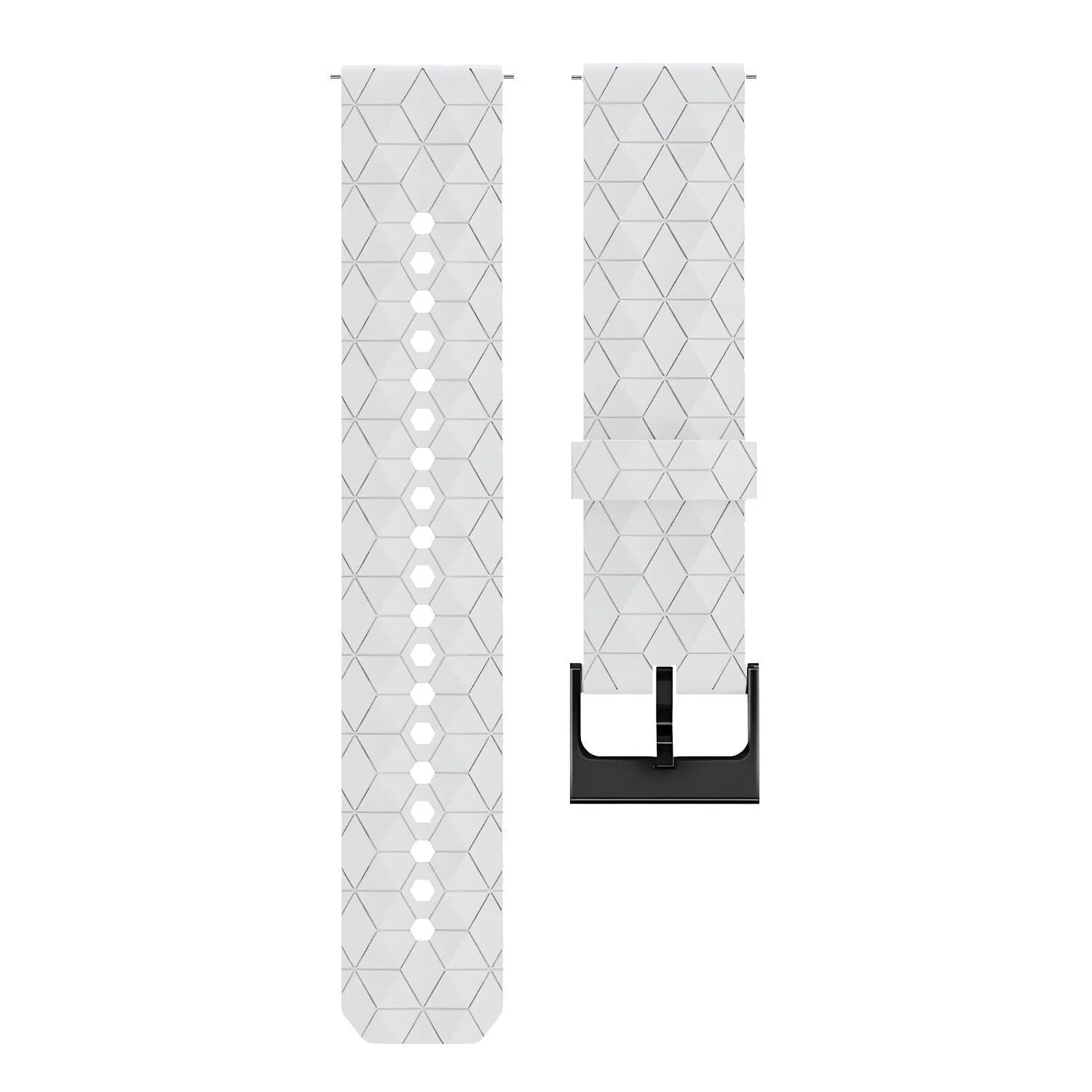 Coros Pace 4 Silicone Hexa Strap (White)