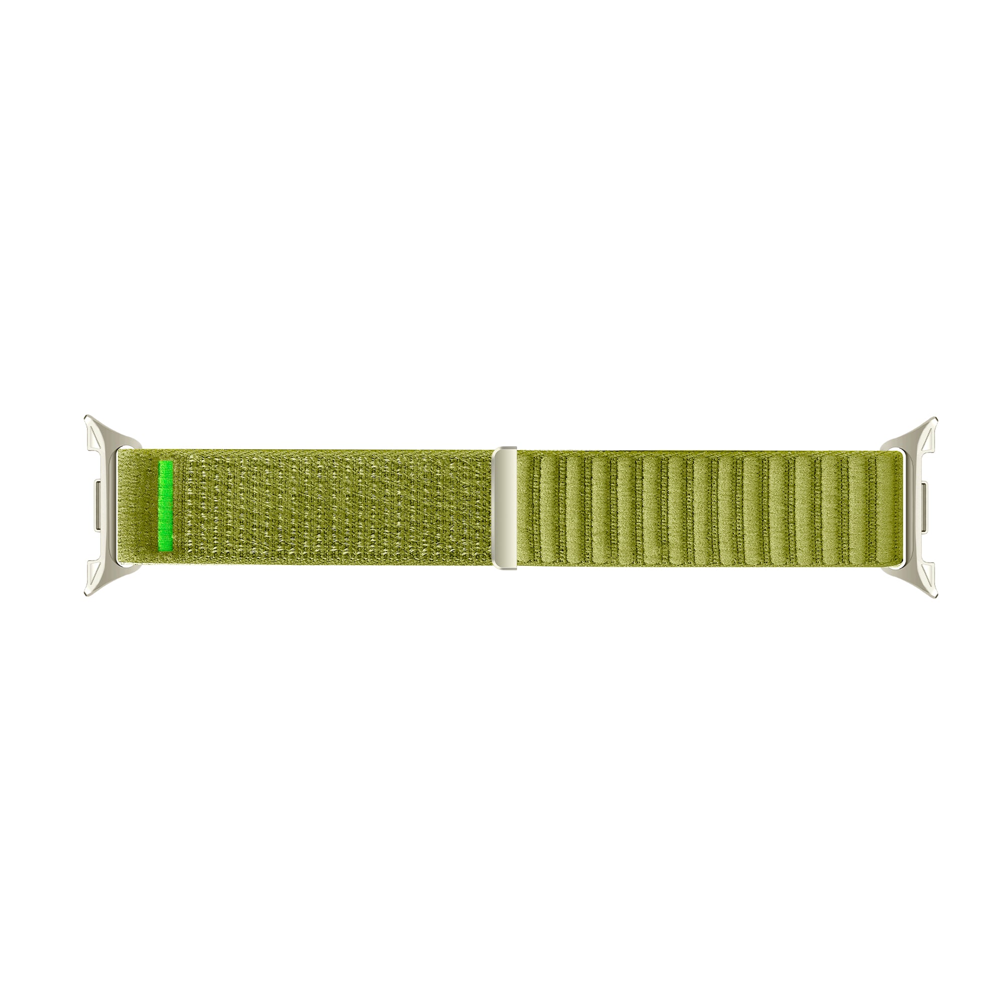 Samsung Galaxy Watch 9 - 44mm Wave Nylonarmband (Feldgrün)