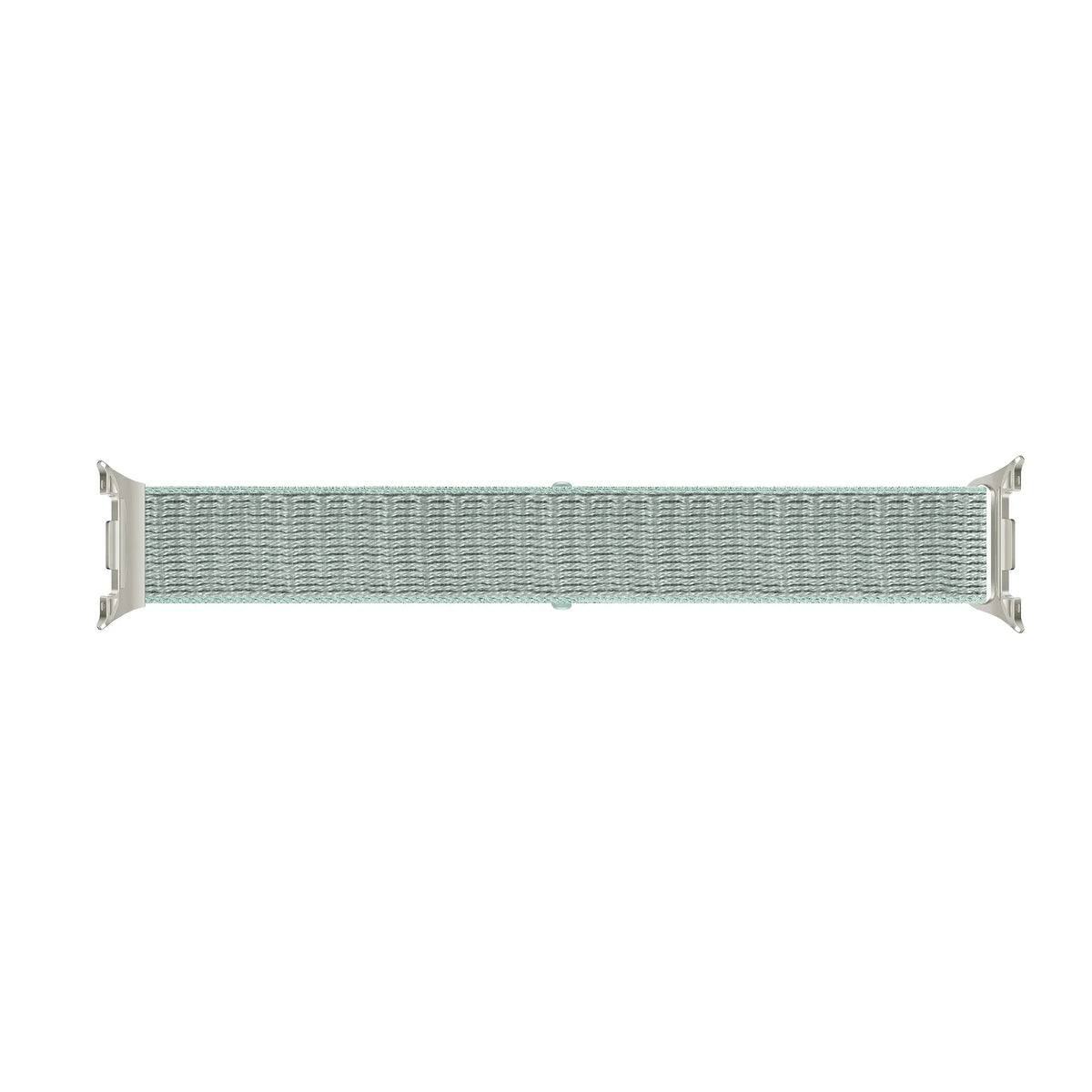 Nylon Strap, light cyan, laid flat, joined, direct top view