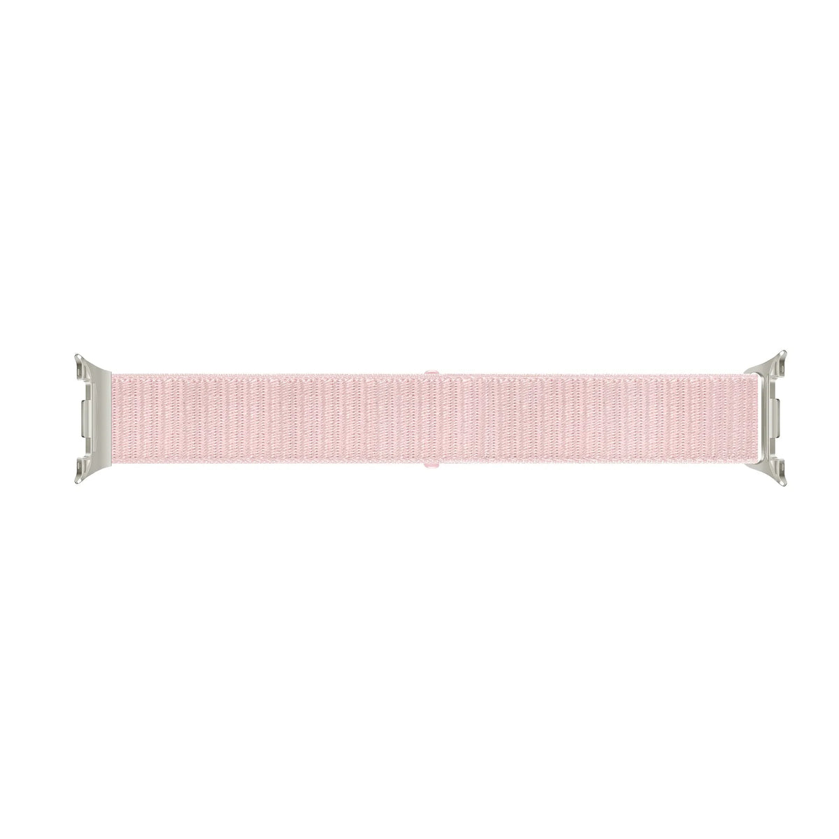 Nylon Strap, light pink, laid flat, joined, direct top view