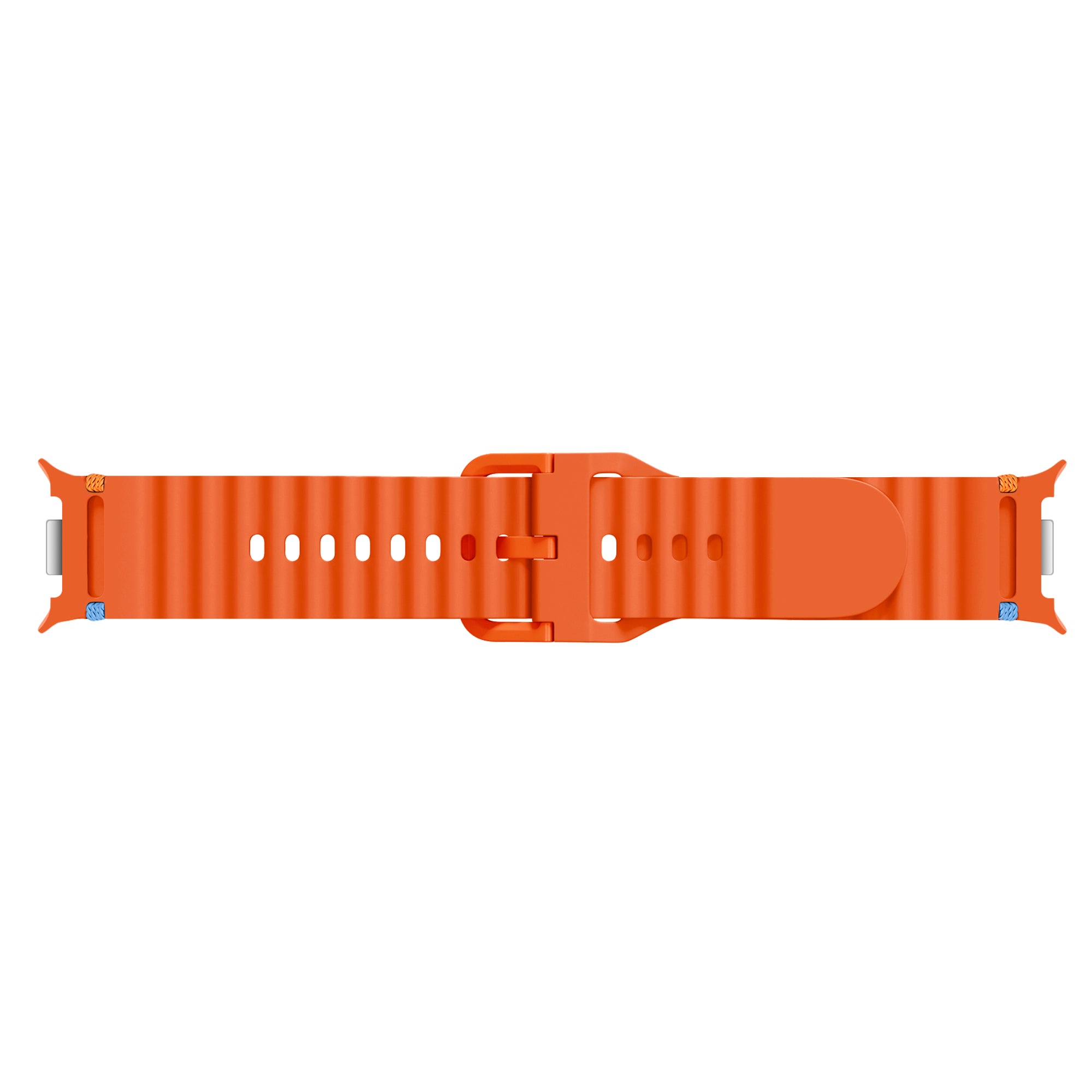 Samsung Galaxy Watch 9 - 40mm Wave Silicone Strap (Orange)