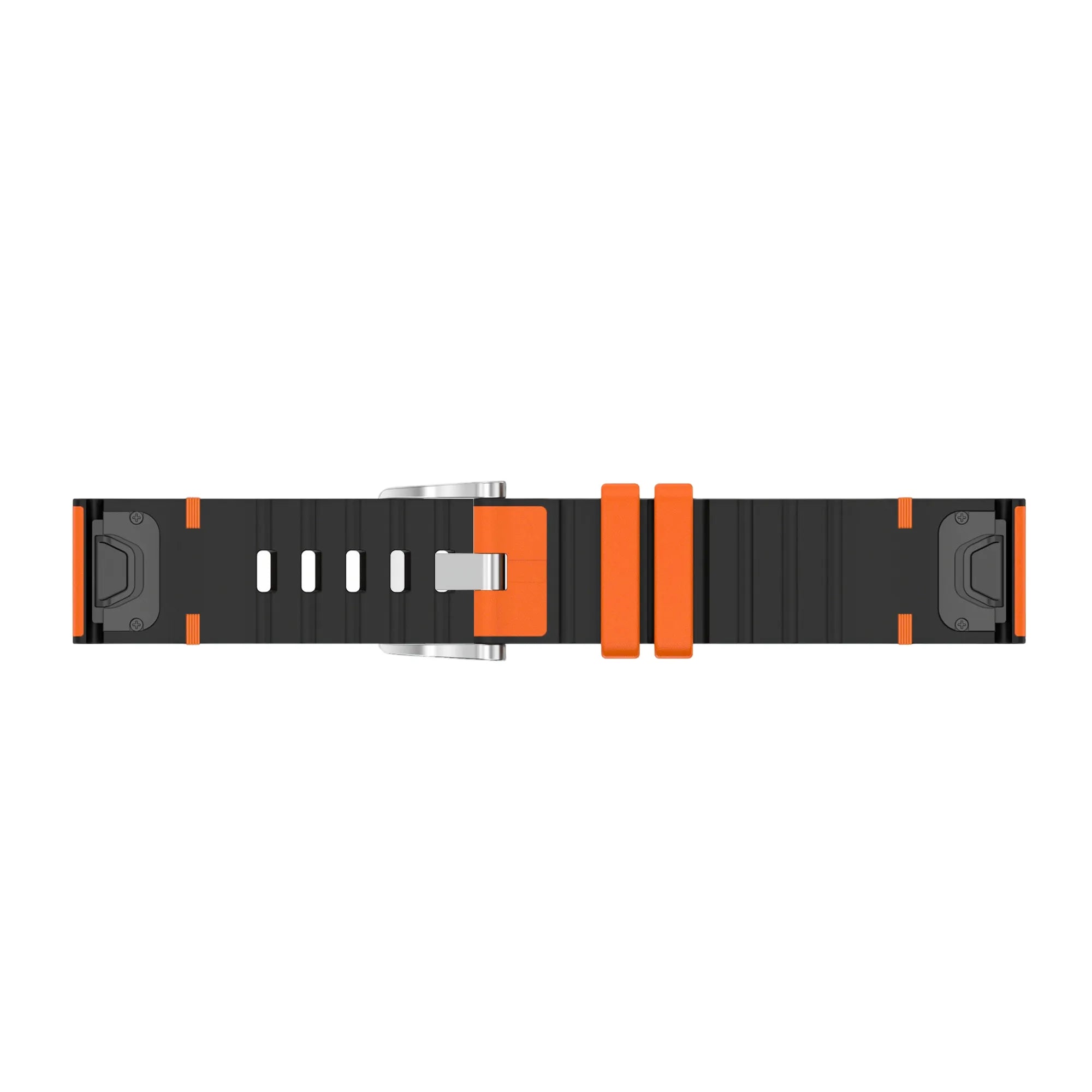 Garmin Quatix 5 / 6 / 7 Leather Hybrid Strap (Orange)