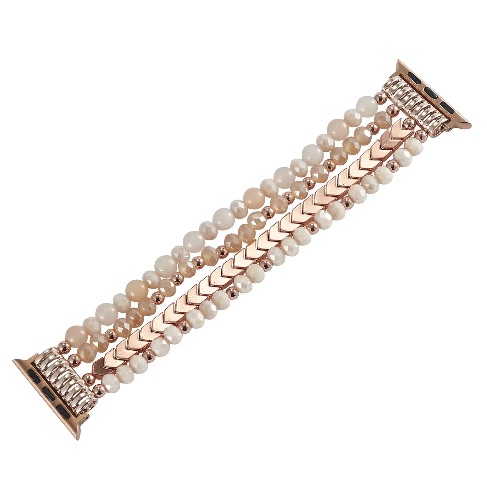 Apple Watch Schmuckarmband mit Perlen (Roségold)