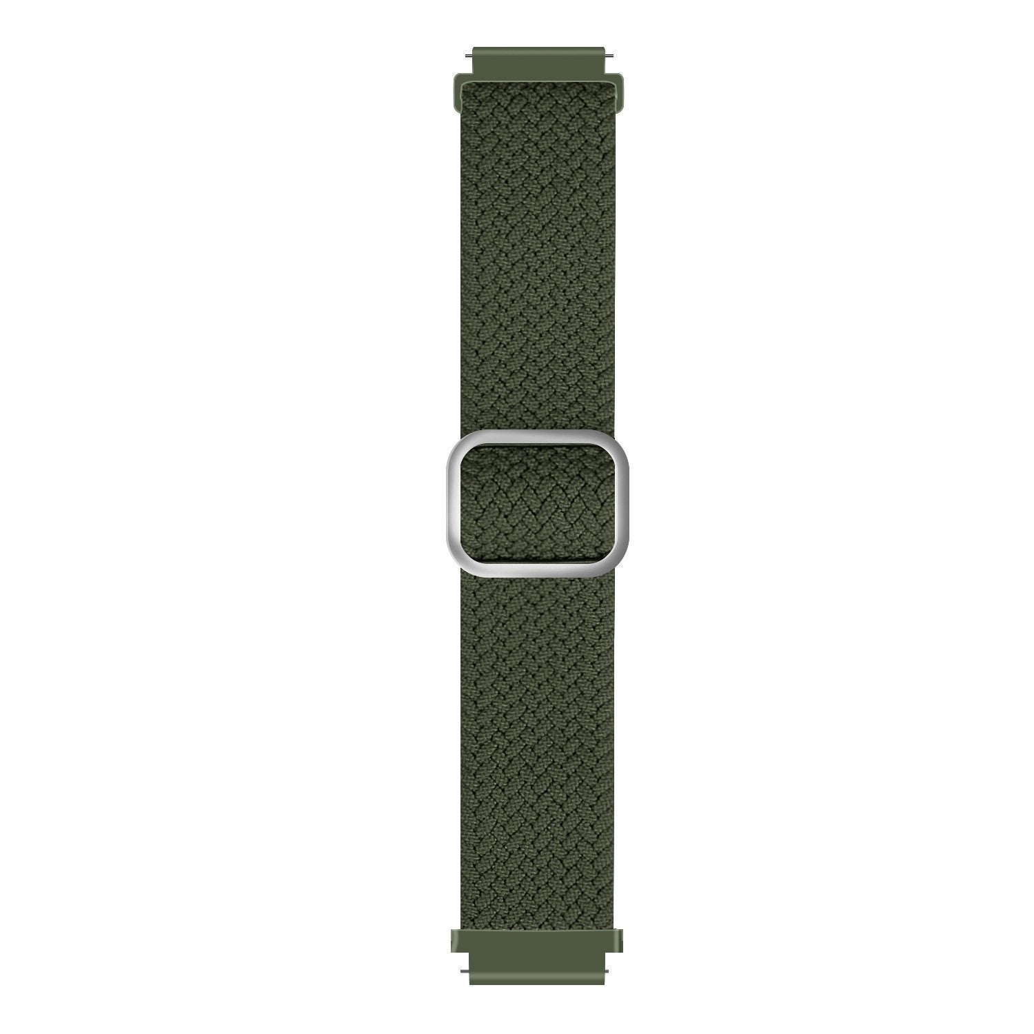 Uhrenarmband aus gewebtem Nylon 20mm - Schnellverschluss (Grün)