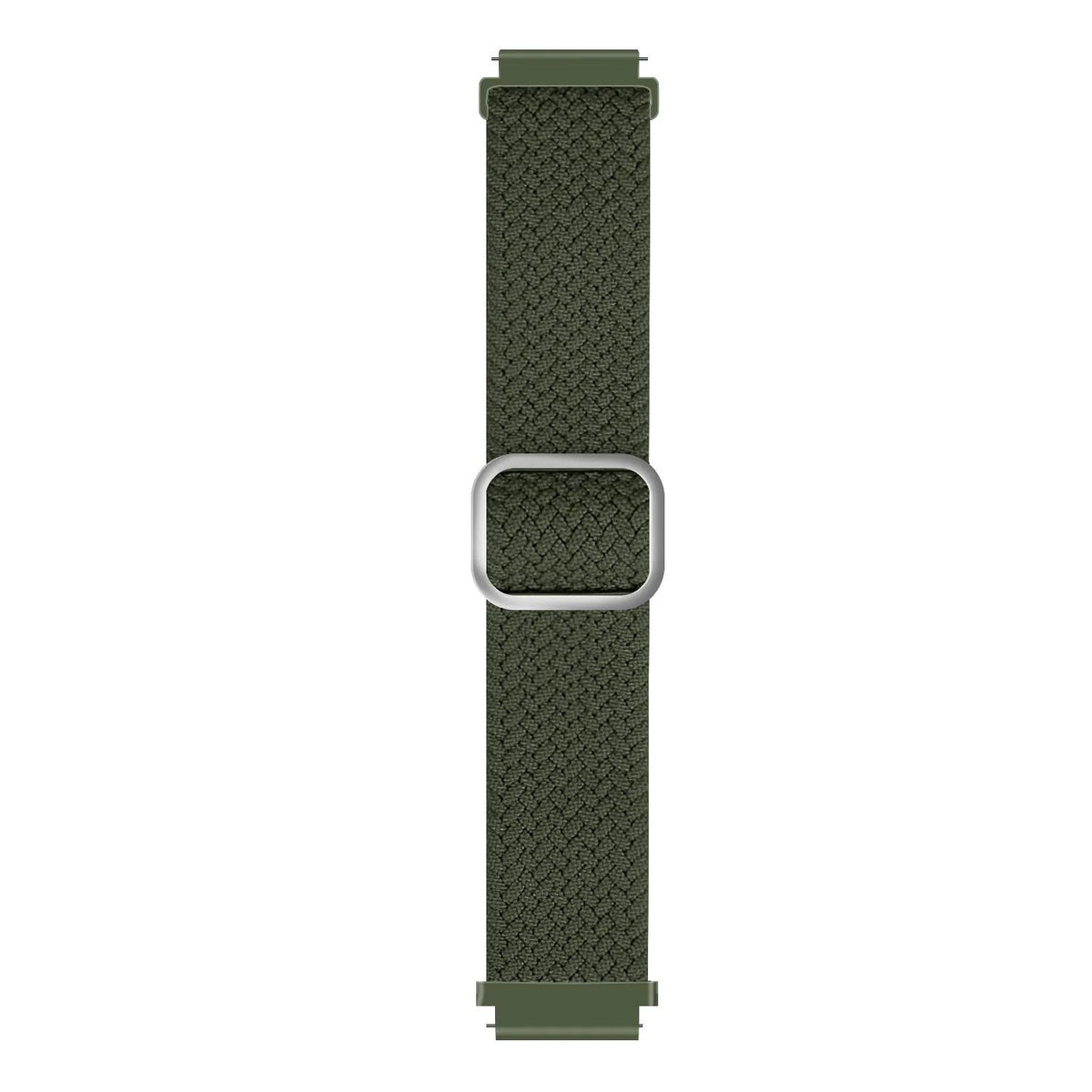 Nylon Adjustable Braided Strap, green, laid flat, joined, direct top view