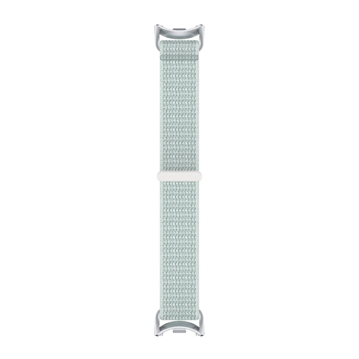 Modern Nylon Strap, cyan, laid flat, joined, direct top view