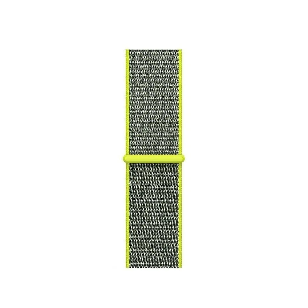 Nylon Strap, fluorescent, laid flat, joined, direct top view
