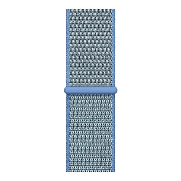 Nylon Strap, blue, laid flat, joined, direct top view