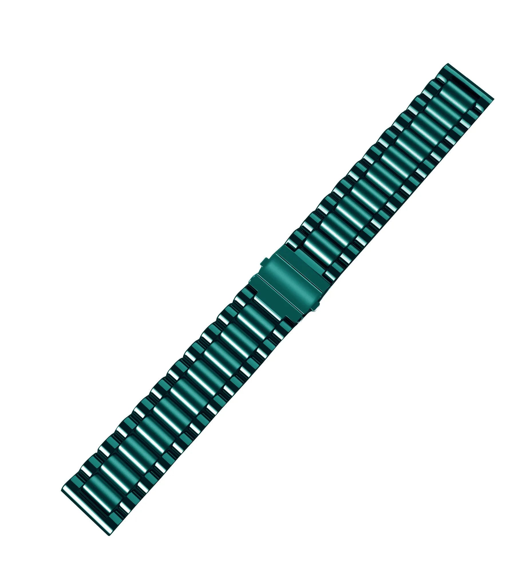Steel Strap, green, laid flat, joined, direct top view