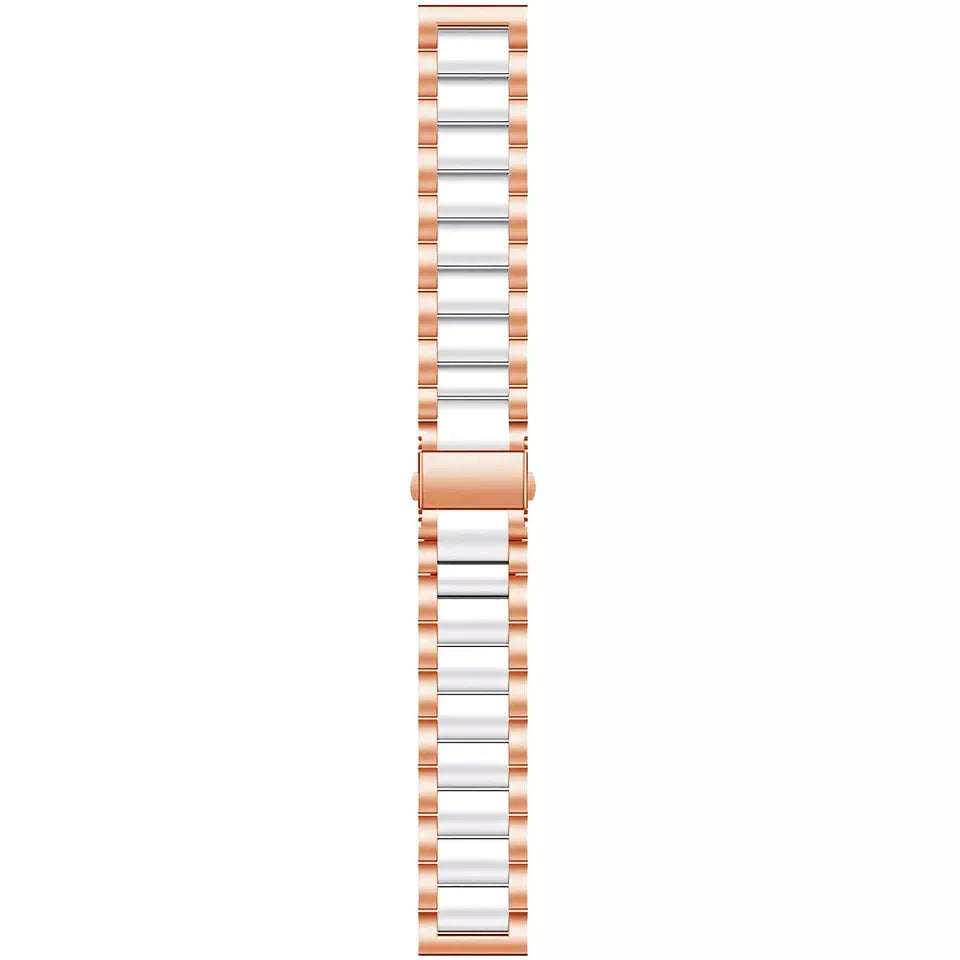 Amazfit Bip U (Pro) Stahlarmband (Roségold/Weiß)