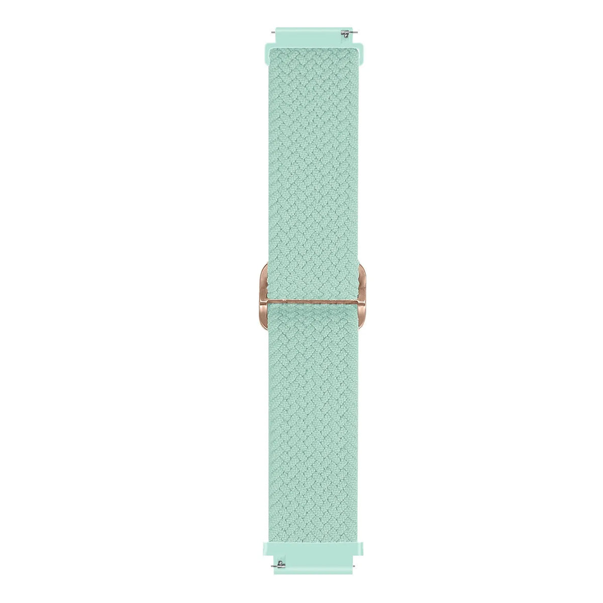 Nylon Adjustable Braided Strap, turquoise, laid flat, joined, direct top view