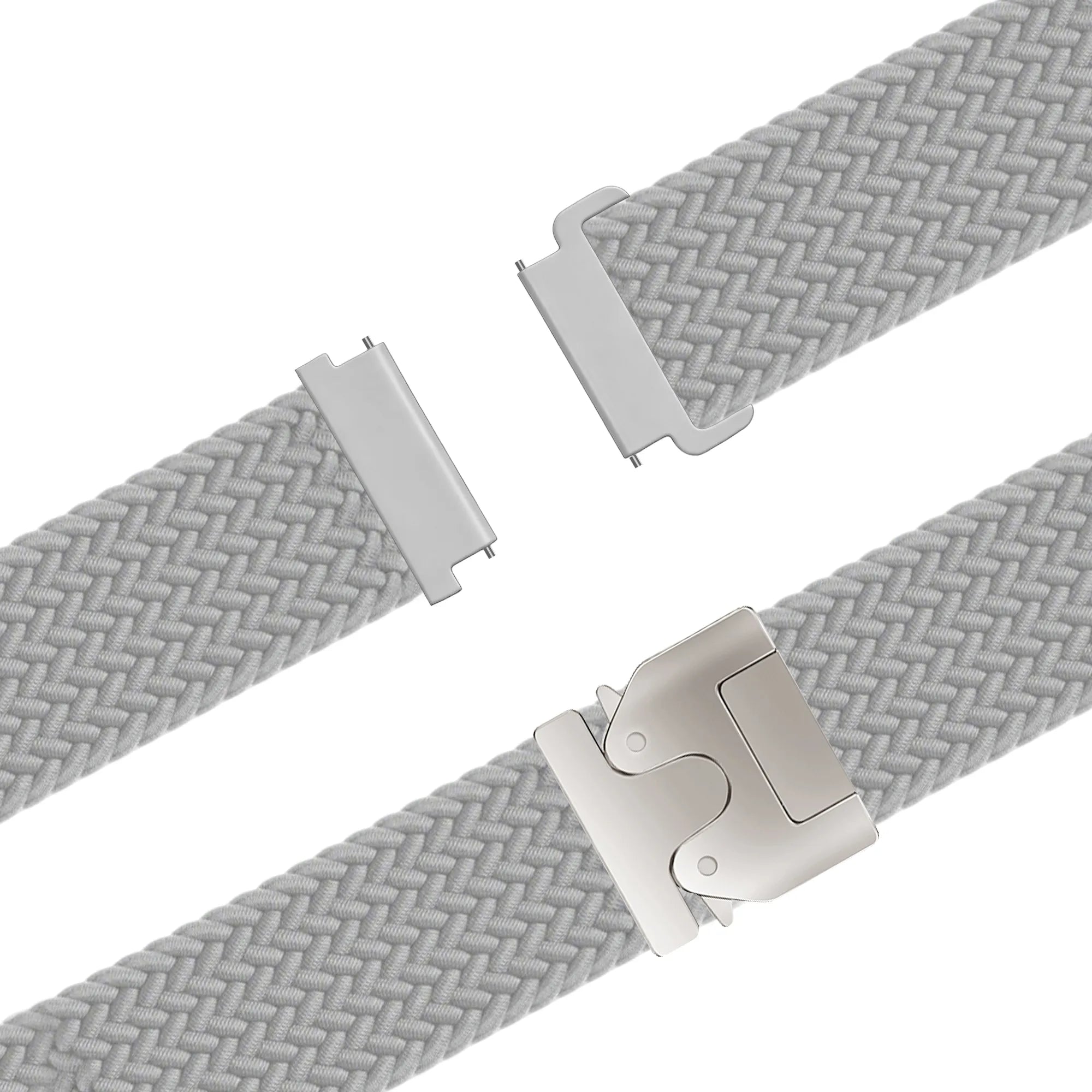 Bandz Garmin Venu 2 Geflochtenes Armband 'Parachute' (Hellgrau)