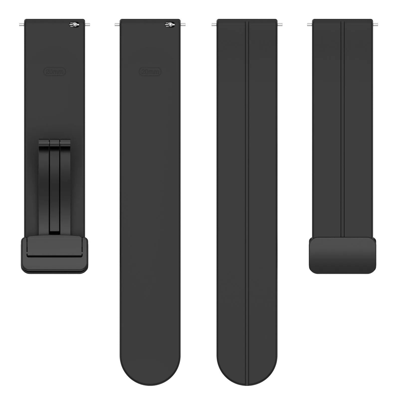 Suunto vertikaler Entzuckeln Silikonarmband (schwarz)