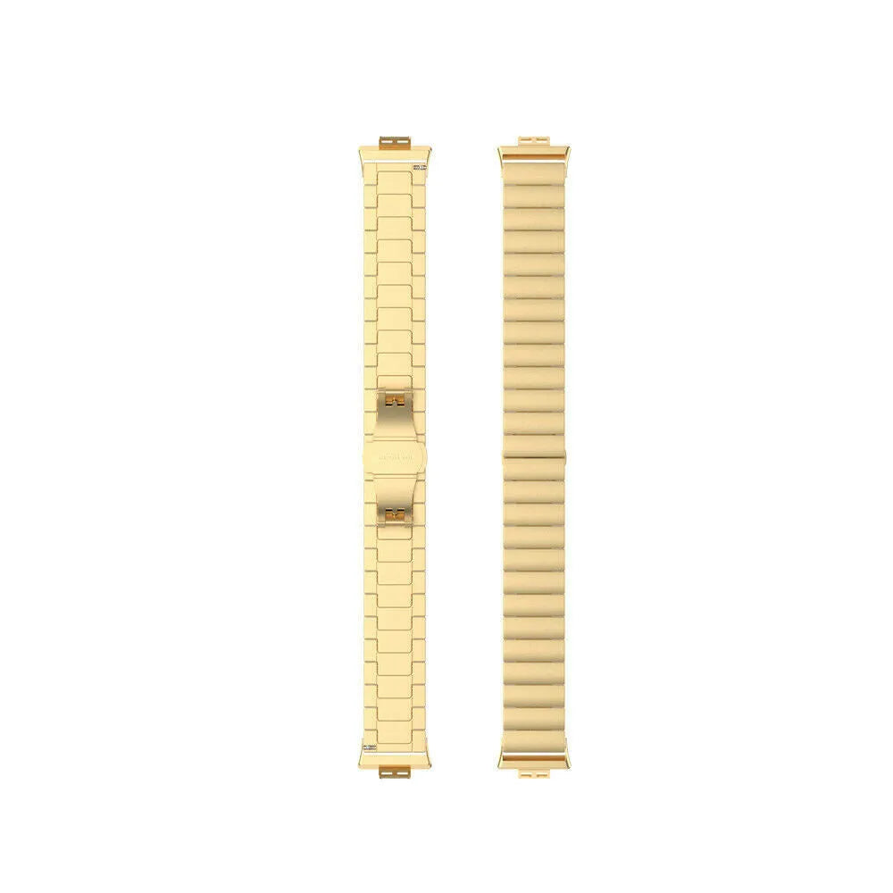 Metal Strap, laid flat, separate parts, top and underside view