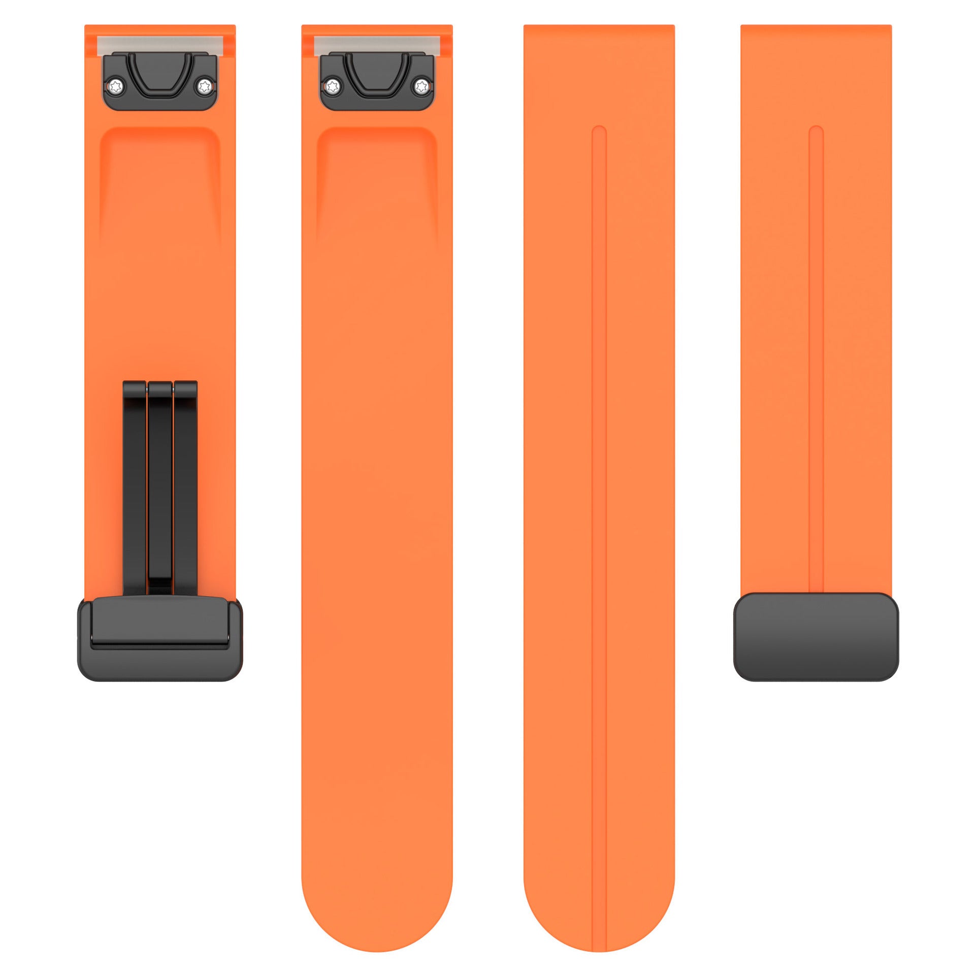 Garmin Quatix 8 Pro - 47mm D-Schnalle Silikonarmband (Orange)