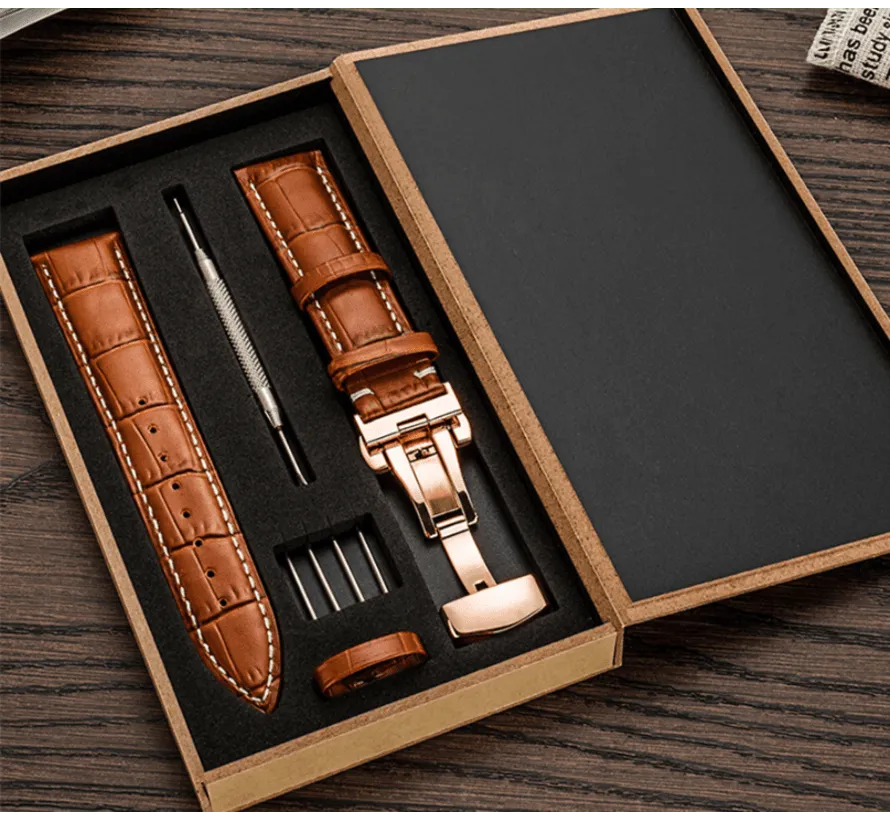 Amazfit Bip U (Pro) Luxuriöses Lederarmband (Braun)