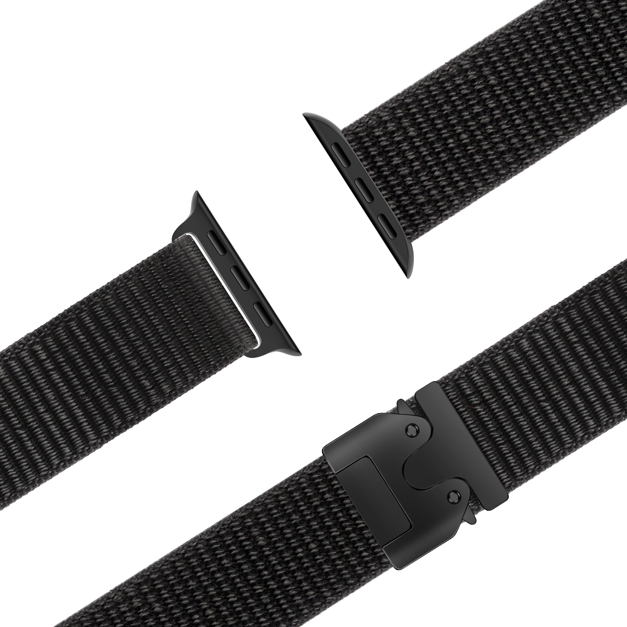 Bandz Apple Watch Ultra Nylonarmband 'Classic' mit P-Schnalle (Schwarz)