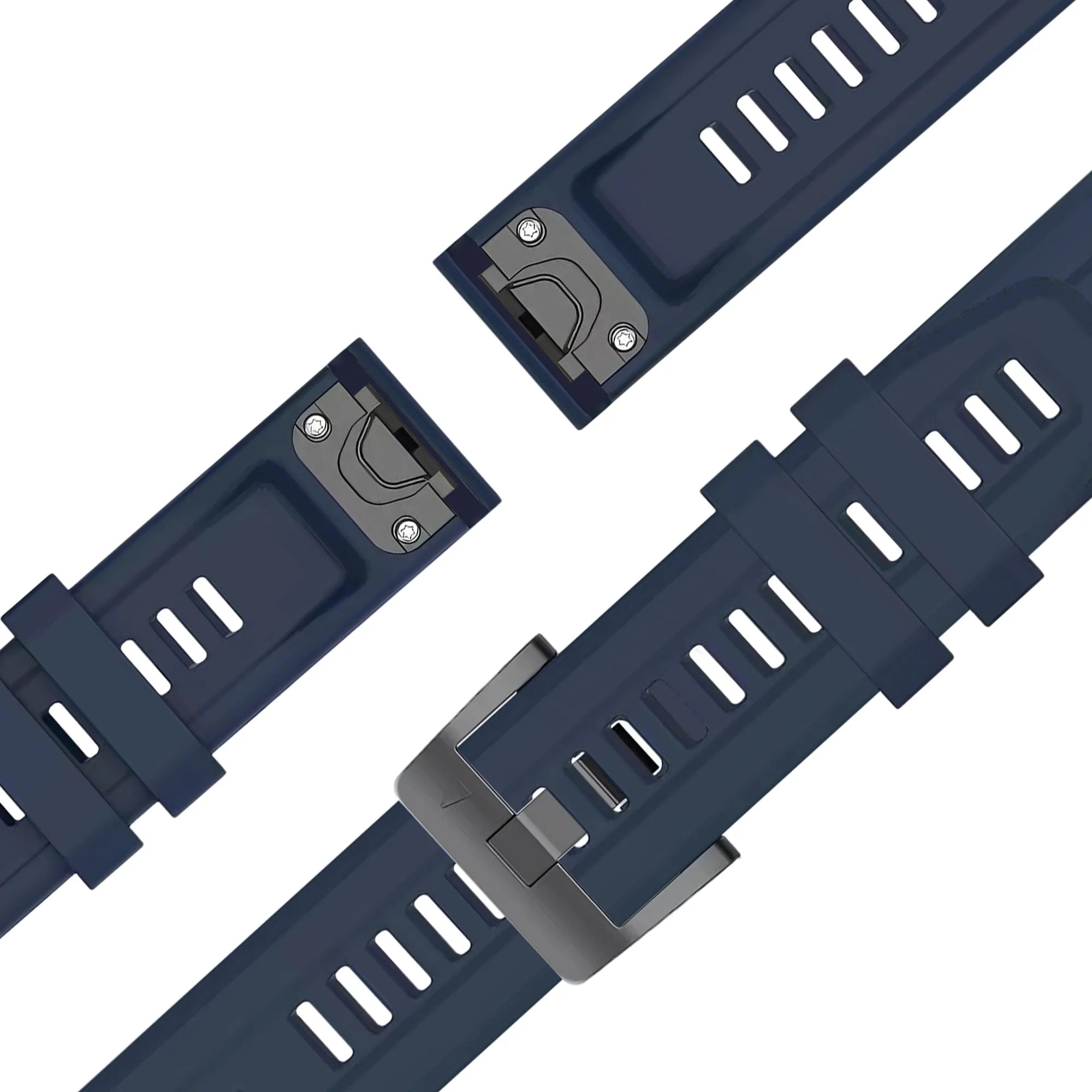 Bandz Garmin Fenix 5s / 6s Silikonarmband 'Classic' (Dunkel Blau)