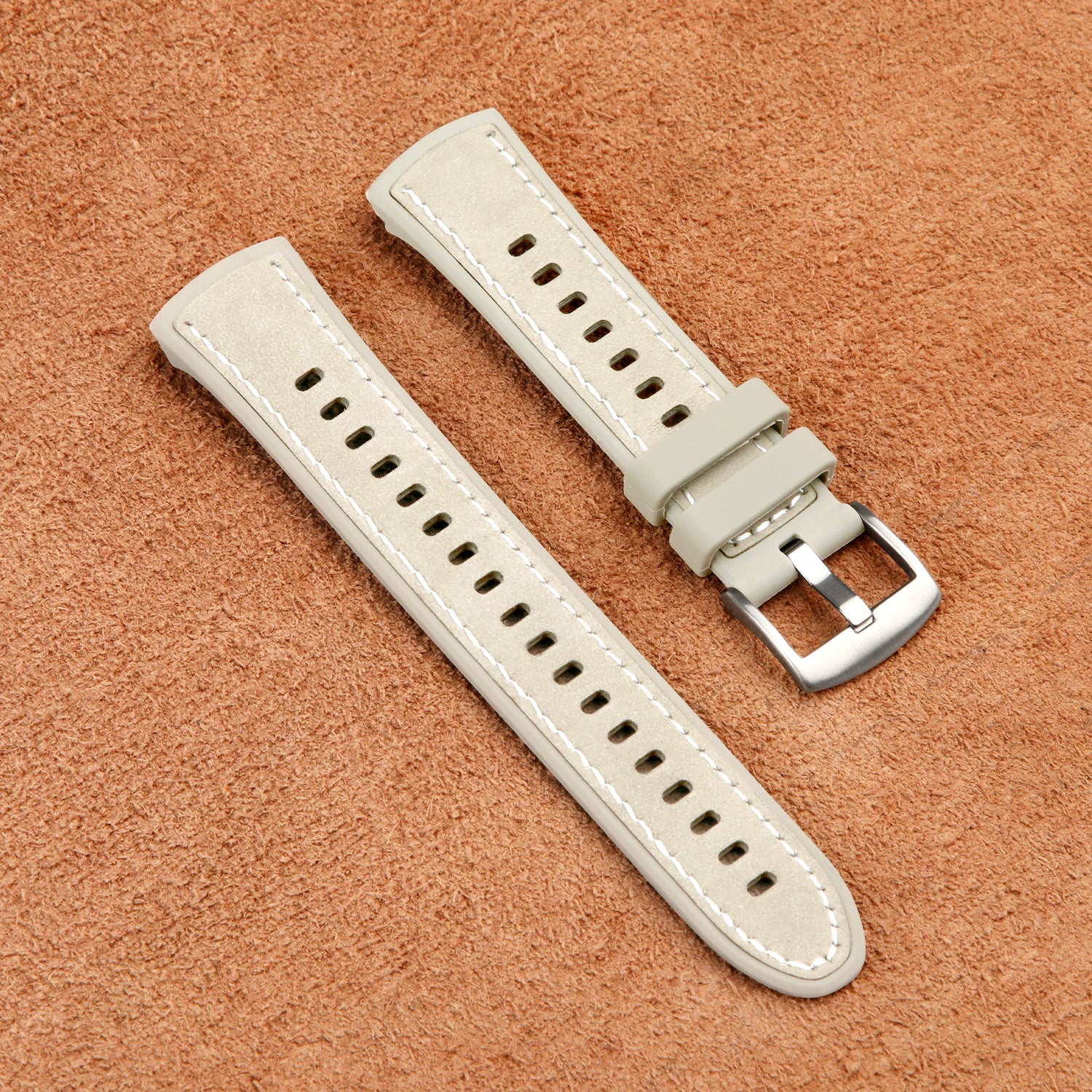 Huawei Watch 5 - 42mm Hybrides Lederarmband 'Perfect Fit' (Beige)