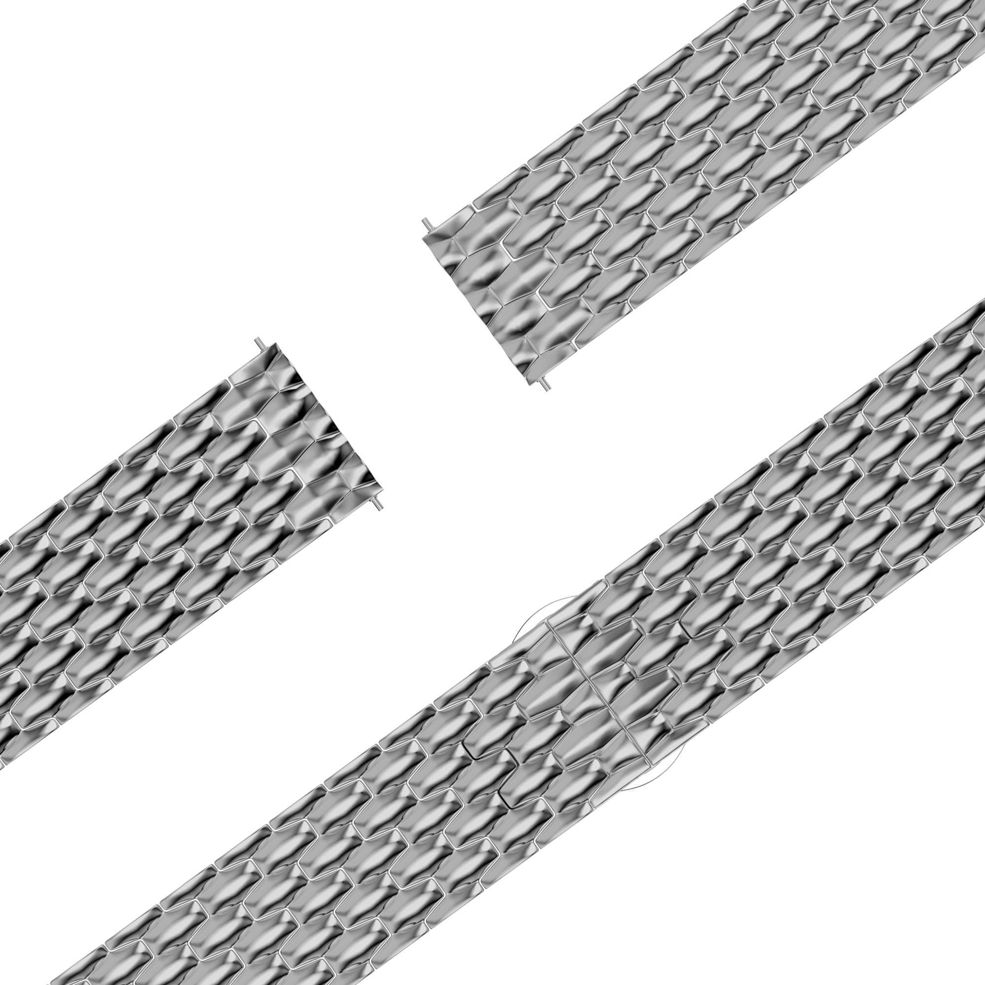 Bandz Garmin Approach S44 Stahlarmband 'Dragon' (Silber)